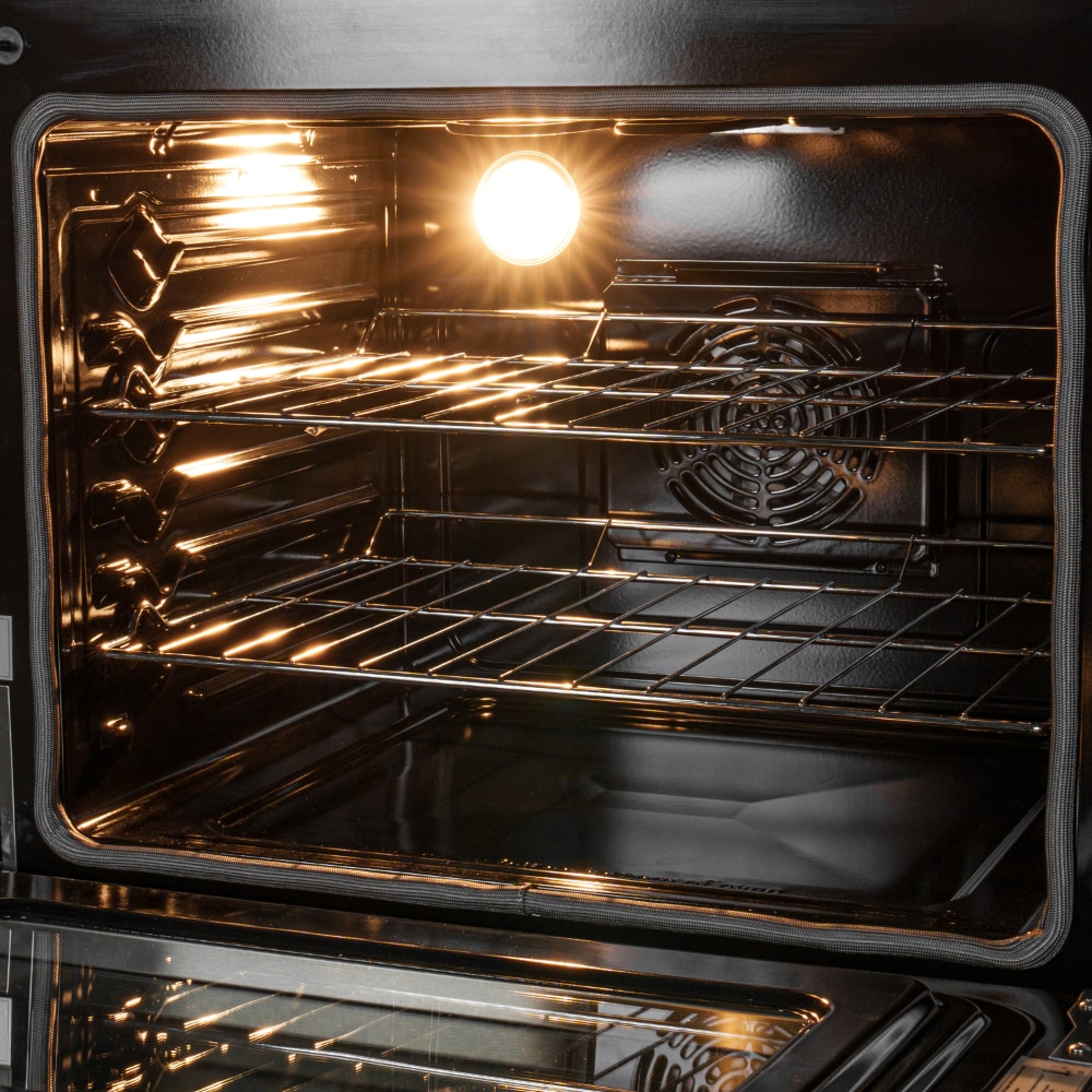 Estufa eléctrica independiente de 30 pulgadas con 4 quemadores y 4.8 pies cúbicos de capacidad, cubierta de cristal y acabado en acero inoxidable