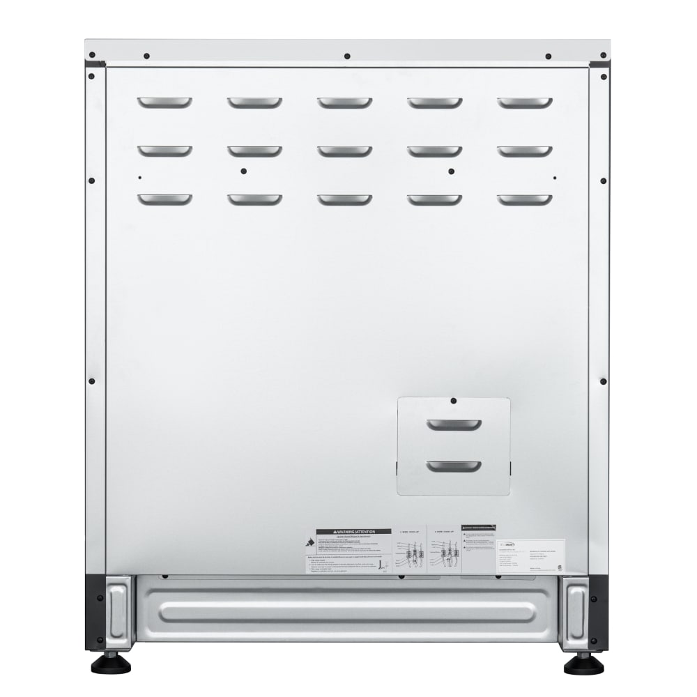 Estufa eléctrica independiente de 30 pulgadas con 4 quemadores y 4.8 pies cúbicos de capacidad, cubierta de cristal y acabado en acero inoxidable