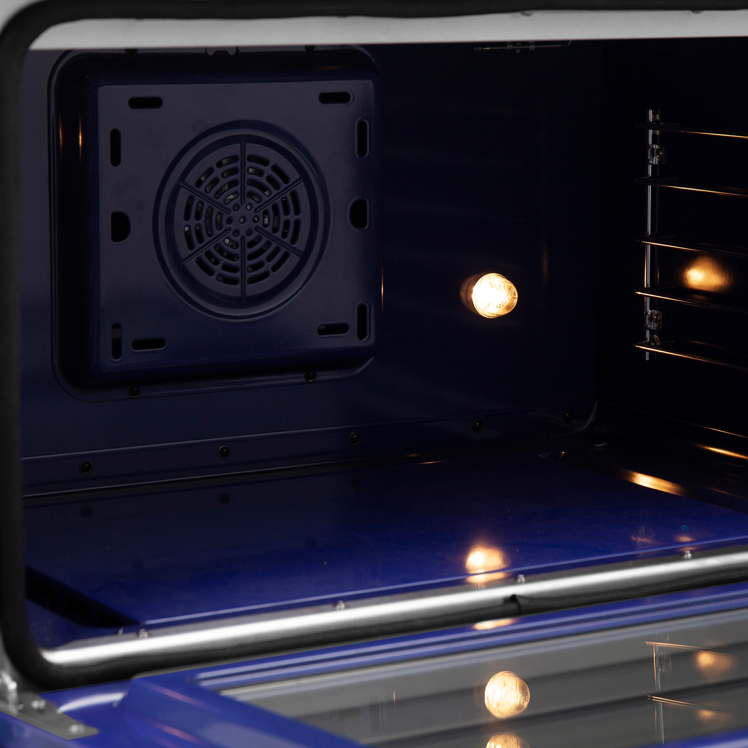 Estufa eléctrica independiente de acero inoxidable con horno de convección de freír al aire FORNO Massimo de 36 pulgadas con 5 quemadores y 5.36 pies cúbicos de capacidad.