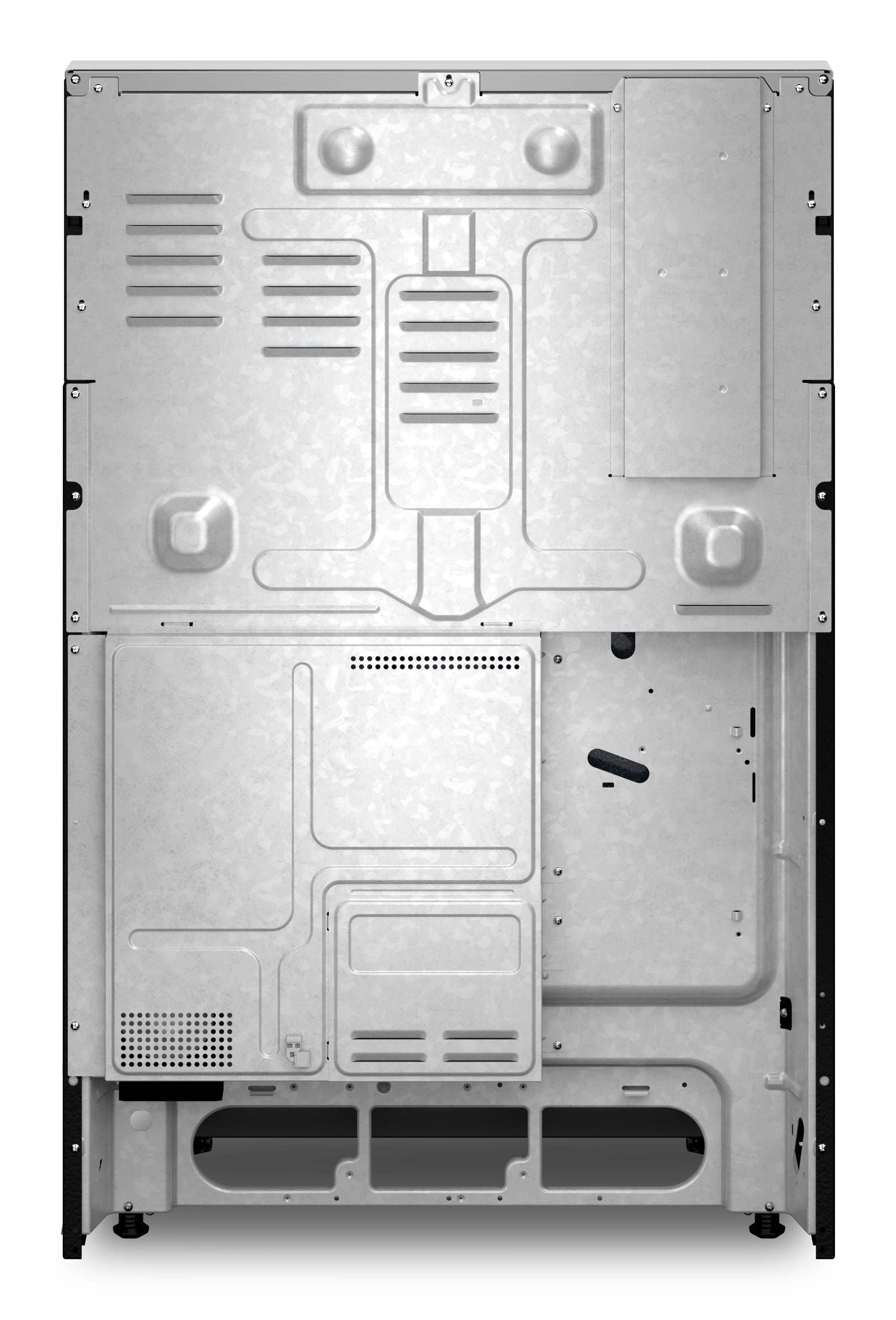 Estufa eléctrica de piso Whirlpool de 30 pulgadas con 5 quemadores de vidrio y horno de convección con freidora de aire de alta velocidad y precalentamiento rápido de 5.3 pies cúbicos con recubrimiento WipeClean (acero inoxidable) WFES7530RZ