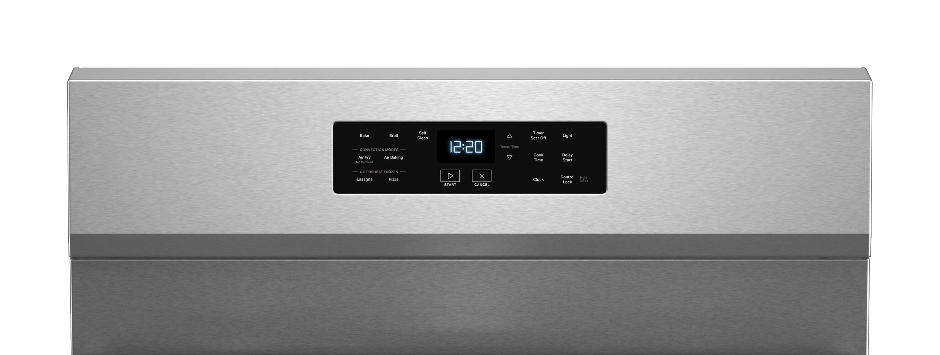 Tecnología de cocción al aire de Whirlpool 30" con cubierta de vidrio, 5 quemadores, horno de convección con freidora de aire de 5.3 pies cúbicos, gama eléctrica independiente (acero inoxidable resistente a huellas) WFES5030RZ
