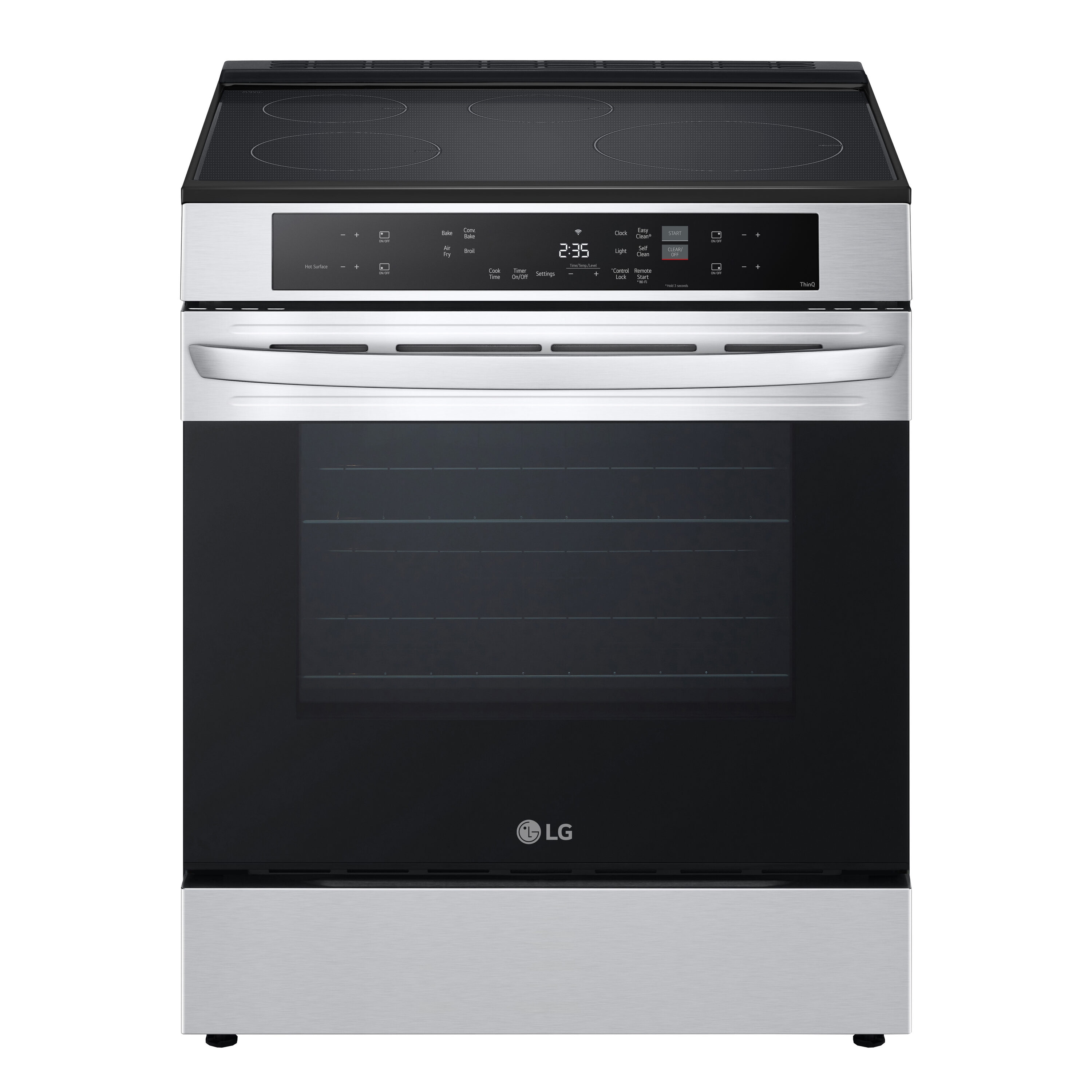 Estufa de Inducción Deslizable con Horno de Convección y Freidora de Aire de 6.3 pies cúbicos, 4 Quemadores de 30 pulgadas LG (Acero Inoxidable Resistente a las Manchas) LSIL6332FE