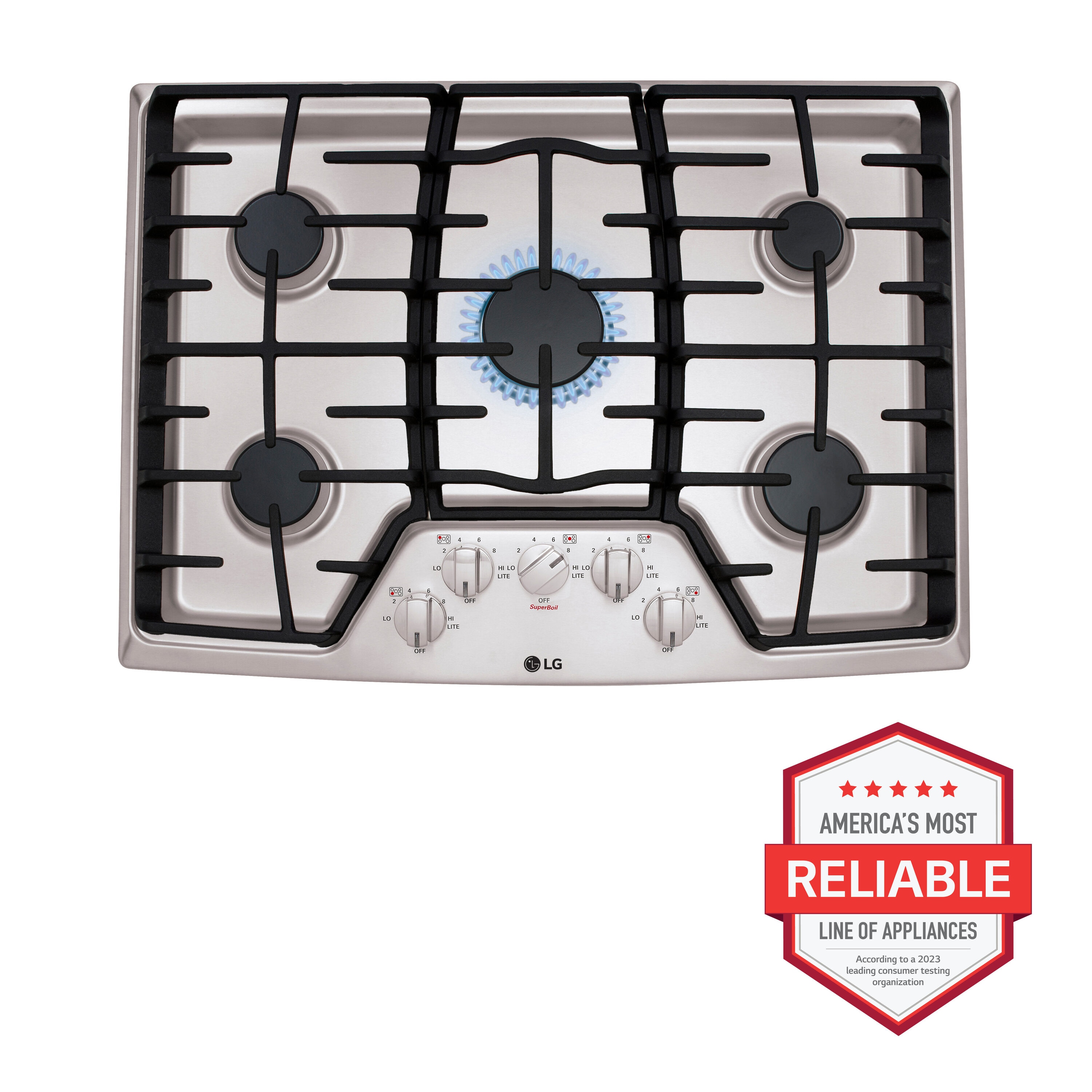 Estufa de Inducción Deslizable con Horno de Convección y Freidora de Aire de 6.3 pies cúbicos, 4 Quemadores de 30 pulgadas LG (Acero Inoxidable Resistente a las Manchas) LSIL6332FE
