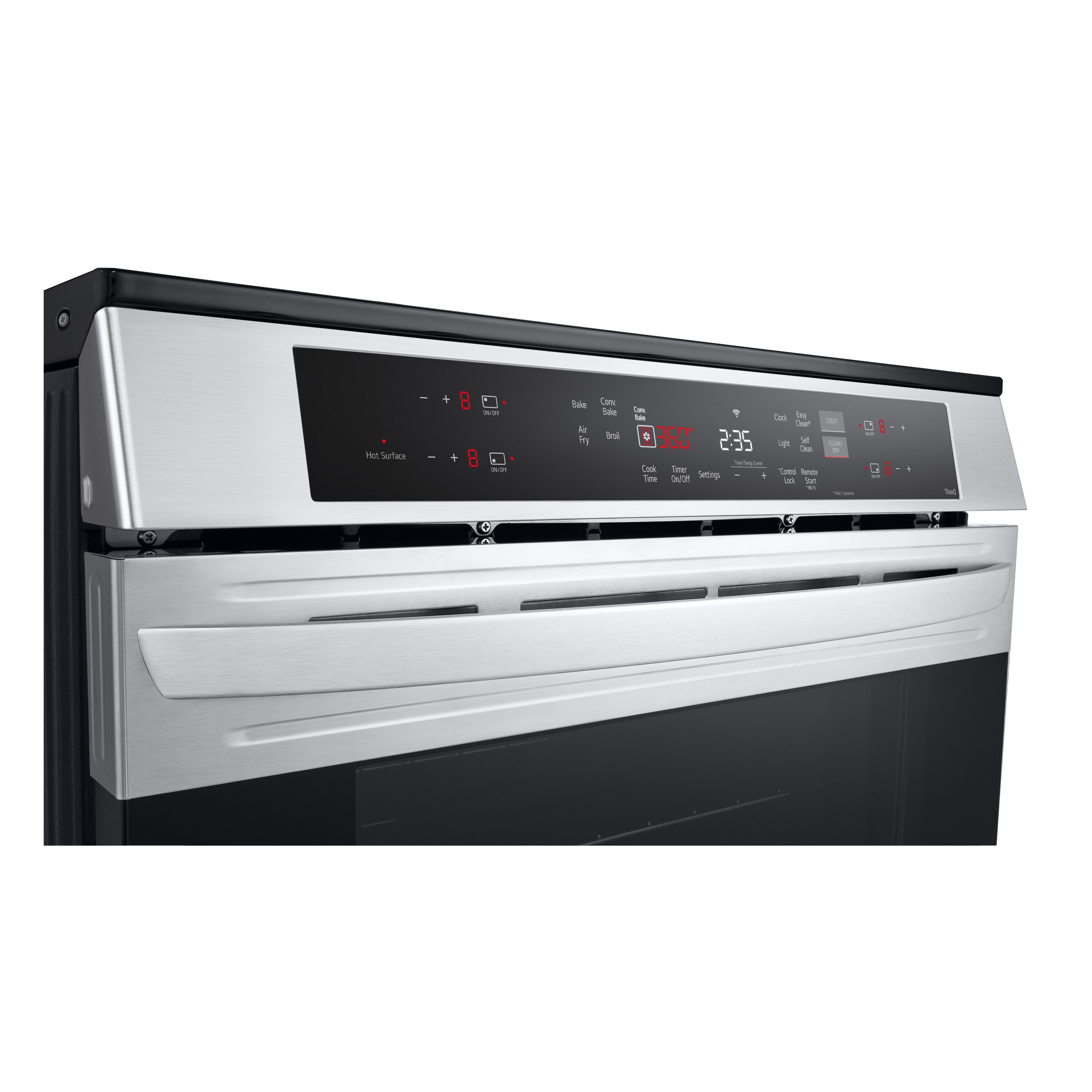 Estufa de Inducción Deslizable con Horno de Convección y Freidora de Aire de 6.3 pies cúbicos, 4 Quemadores de 30 pulgadas LG (Acero Inoxidable Resistente a las Manchas) LSIL6332FE