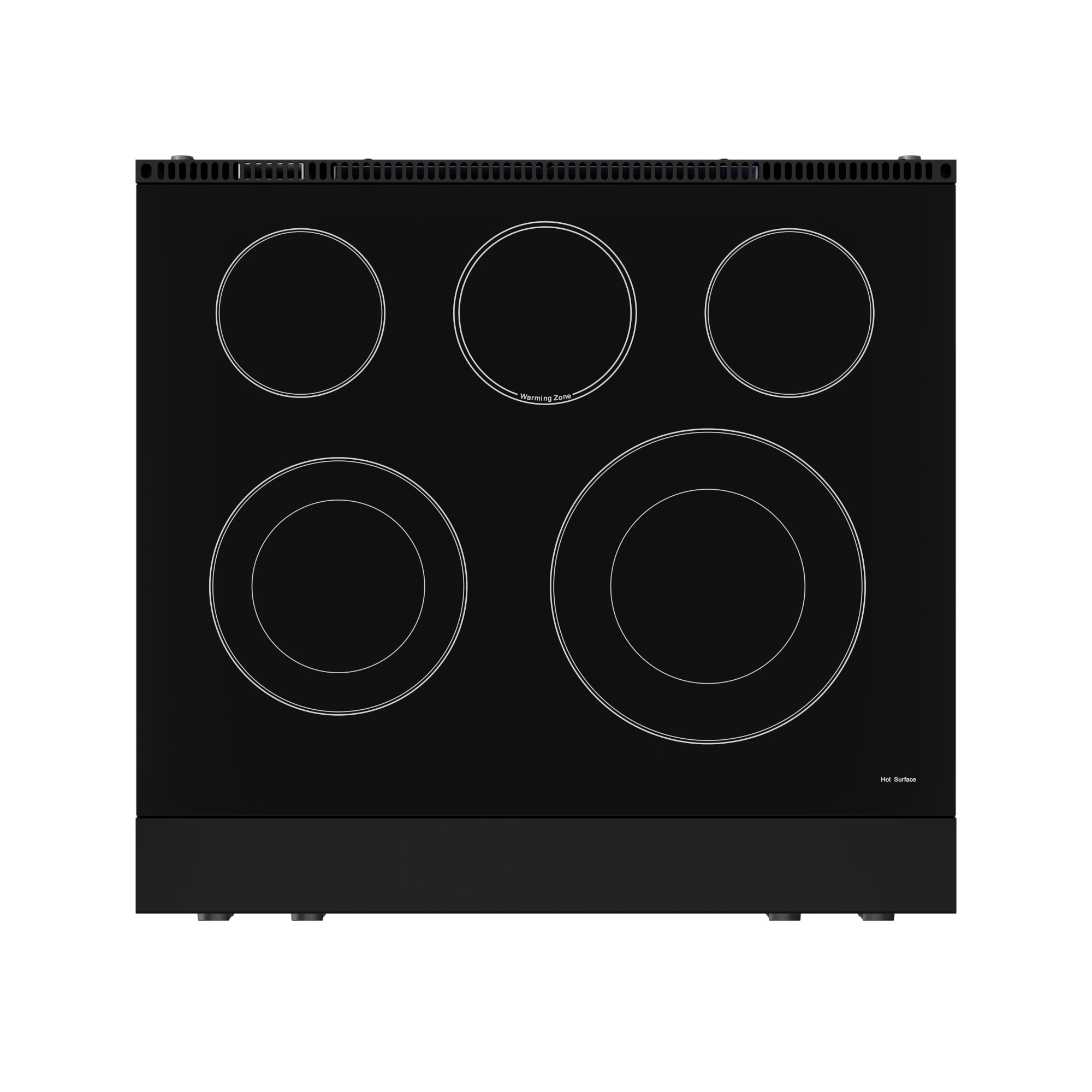 Estufa eléctrica independiente con horno de convección y freidora de aire, quemadores de vidrio de 30 pulgadas Thor Kitchen (Negro mate)