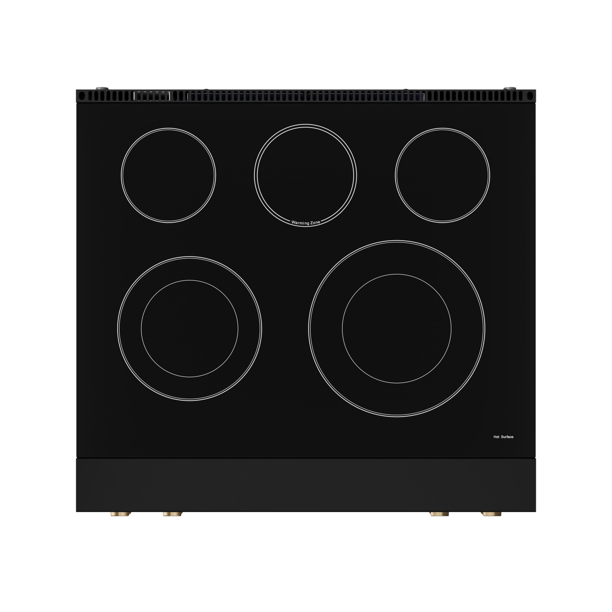 Horno eléctrico independiente de 30 pulgadas con cubierta de vidrio, 5 quemadores, horno de convección con aire fry de 4.55 pies cúbicos, estilo Matte Black - Thor Kitchen Gordon Ramsay.
