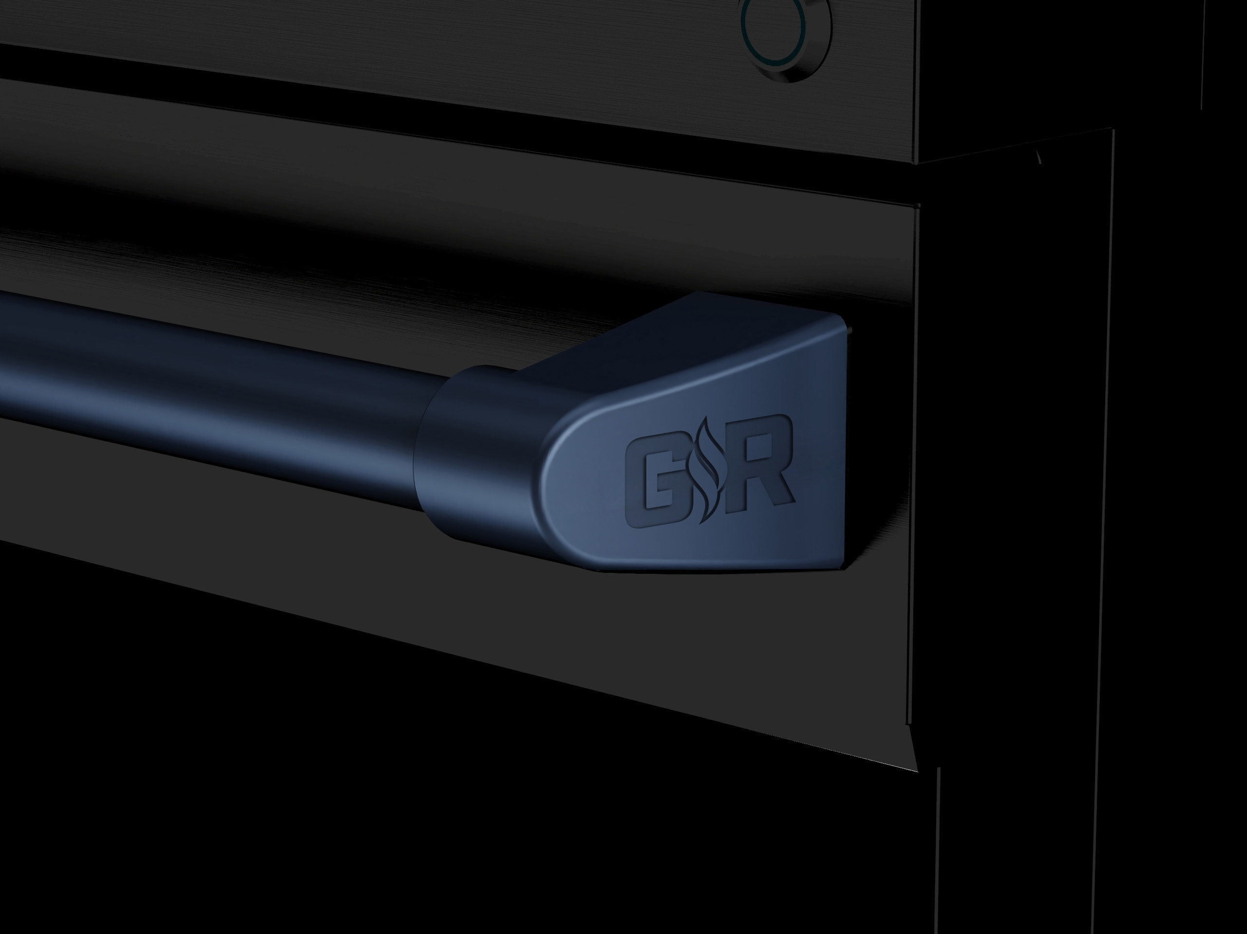 Estufa eléctrica independiente Thor Kitchen Gordon Ramsay de 36 pulgadas con 5 quemadores en la parte superior de vidrio, horno de convección con aire frito de 6 pies cúbicos (negro mate) RSE36B-BLU