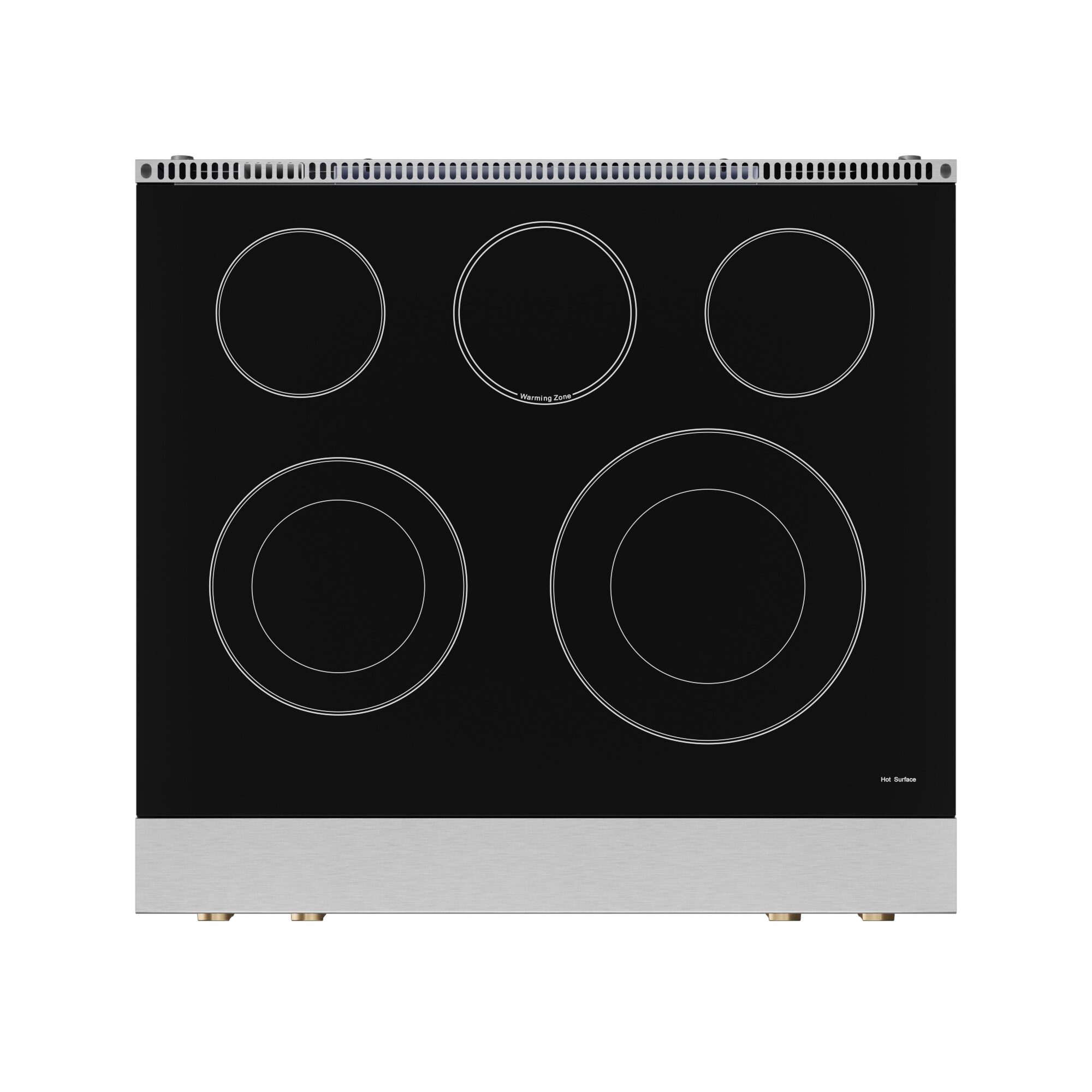 Estufa Eléctrica Independiente con Horno de Convección de Freír al Aire de 4.55 pies cúbicos, 5 quemadores de vidrio de 30 pulgadas de Thor Kitchen (acero inoxidable) RSE30-BRZ