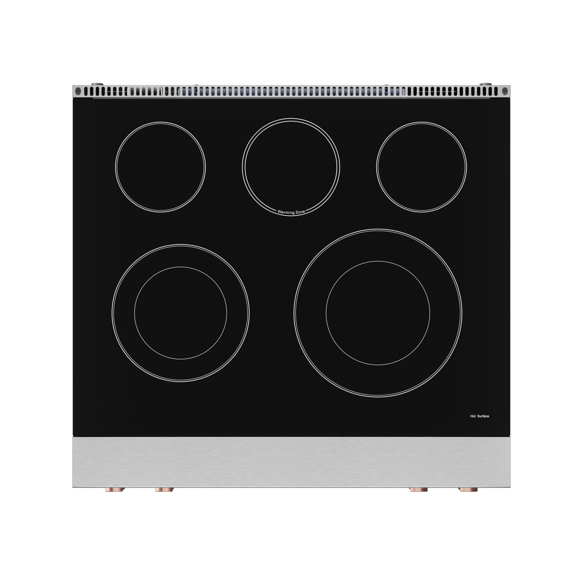 Estufa eléctrica independiente de vidrio con 5 quemadores y horno de convección con freidora de aire de 4.55 pies cúbicos de Thor Kitchen de 30 pulgadas (acero inoxidable)