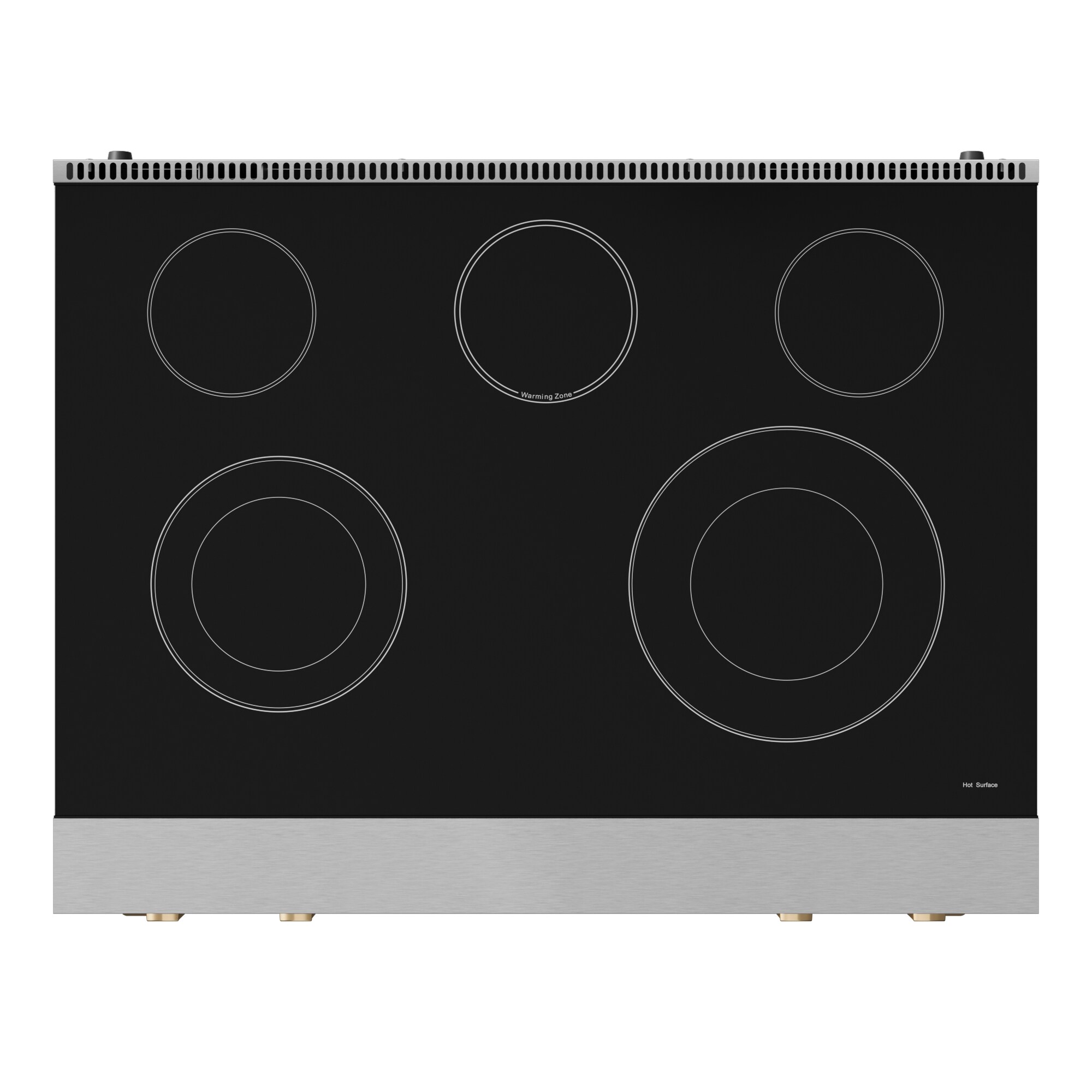 Cocina eléctrica independiente con horno de convección y freidora de aire de 6 pies cúbicos, 5 quemadores de vidrio de 36 pulgadas (acero inoxidable) Thor Kitchen