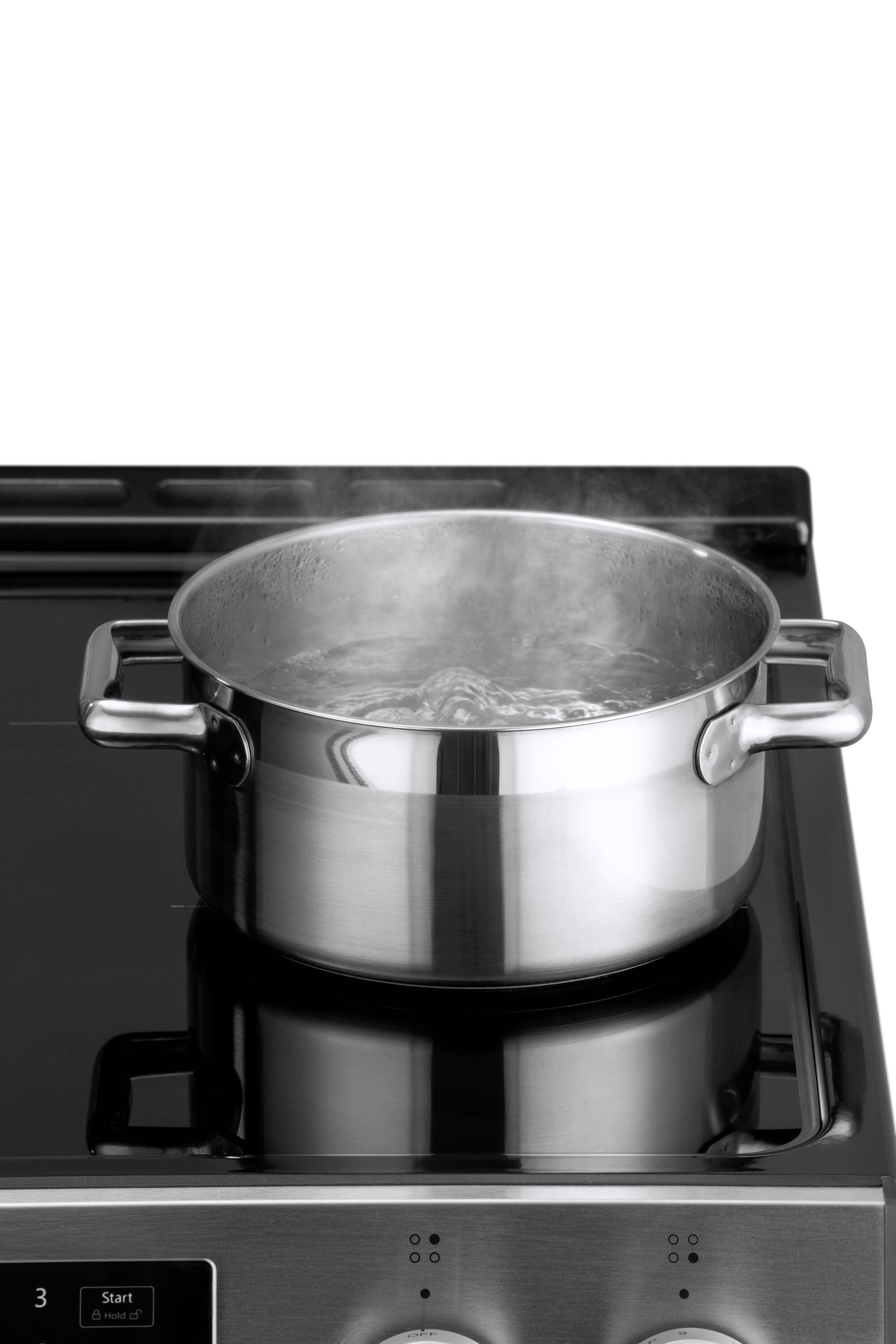 Estufa de Inducción de Pie con Horno de Convección de Aire Freidora - Acero Inoxidable 30 pulgadas con 4 quemadores