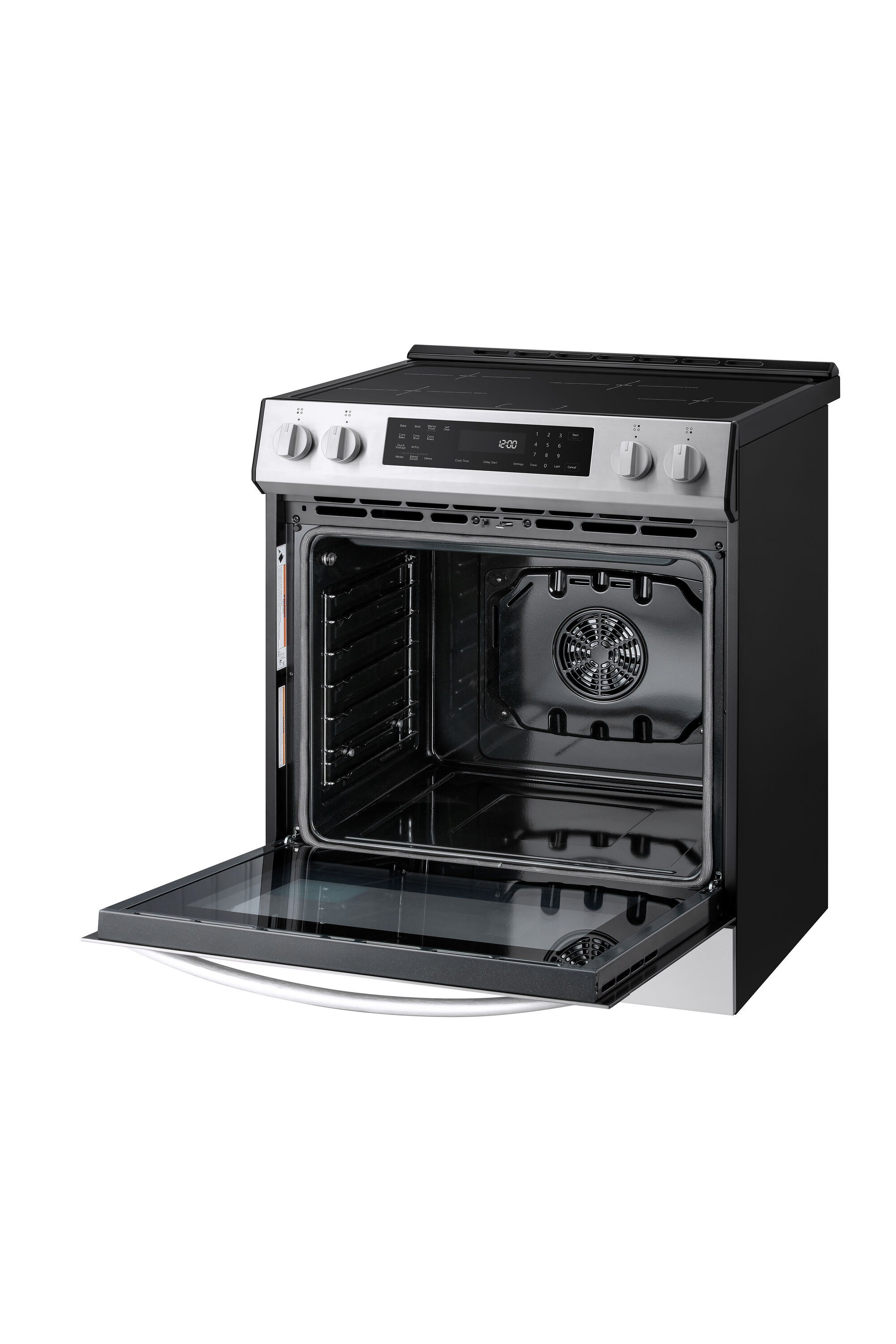 Estufa de Inducción de Pie con Horno de Convección de Aire Freidora - Acero Inoxidable 30 pulgadas con 4 quemadores