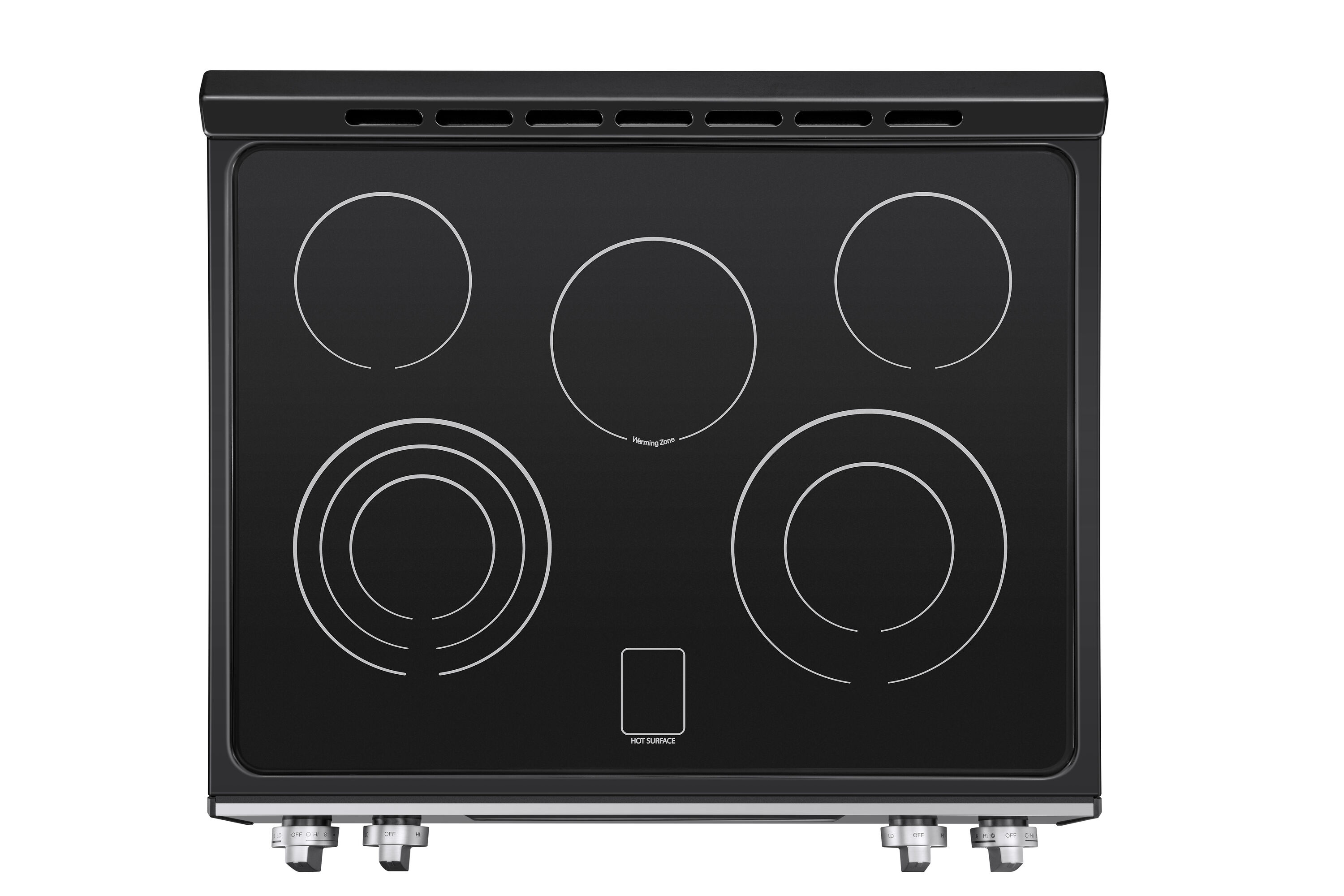 Estufa eléctrica independiente con horno de convección de 5.6 pies cúbicos, 5 quemadores y cubierta de vidrio de 30 pulgadas con recubrimiento WipeClean (acero inoxidable) 2296833