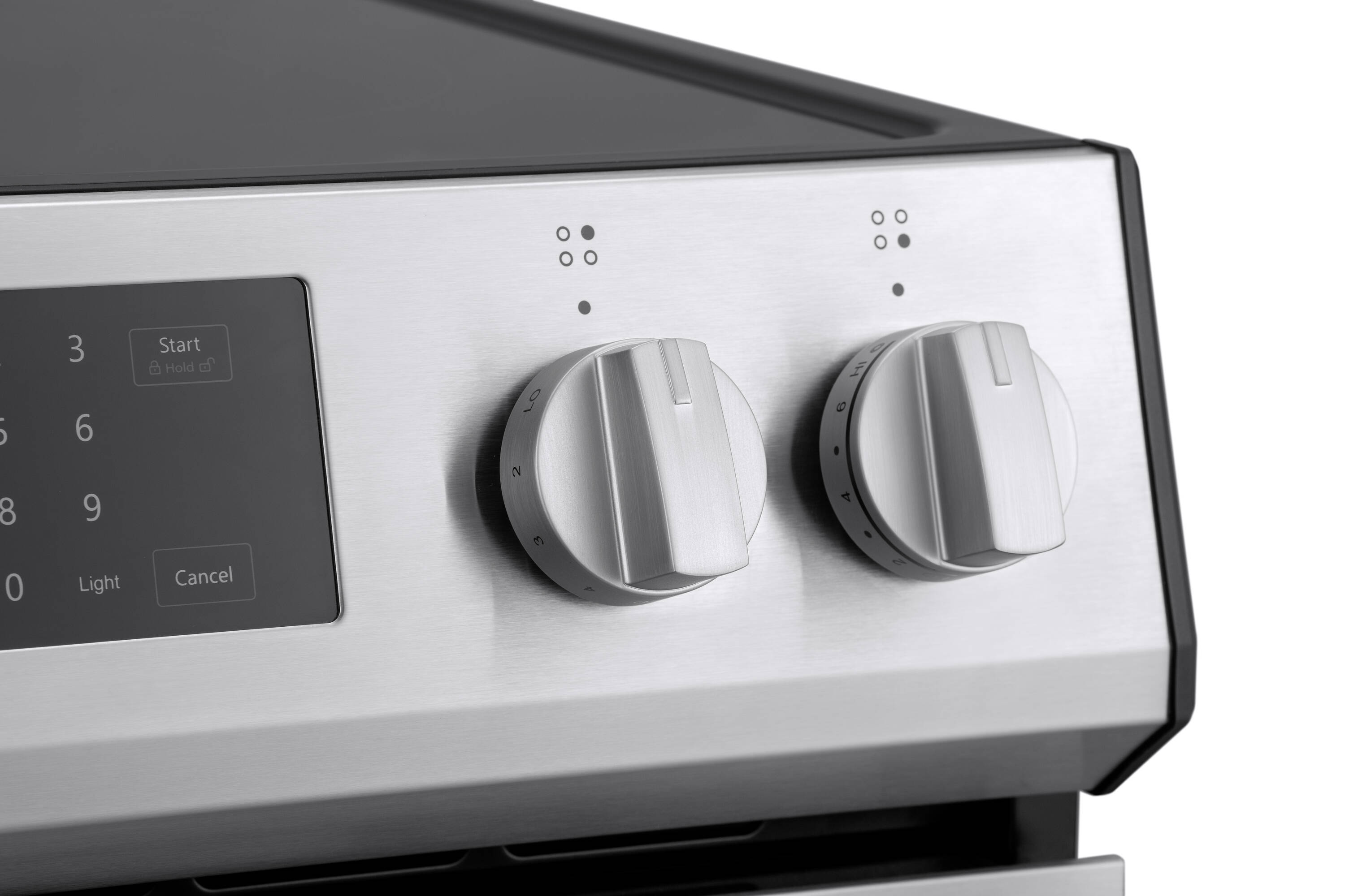 Estufa eléctrica independiente con horno de convección de 5.6 pies cúbicos, 5 quemadores y cubierta de vidrio de 30 pulgadas con recubrimiento WipeClean (acero inoxidable) 2296833