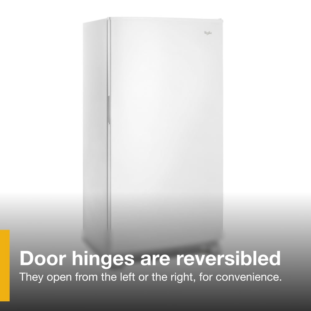 Congelador vertical sin escarcha de 19.65 pies cúbicos de congelación rápida de Whirlpool (blanco)