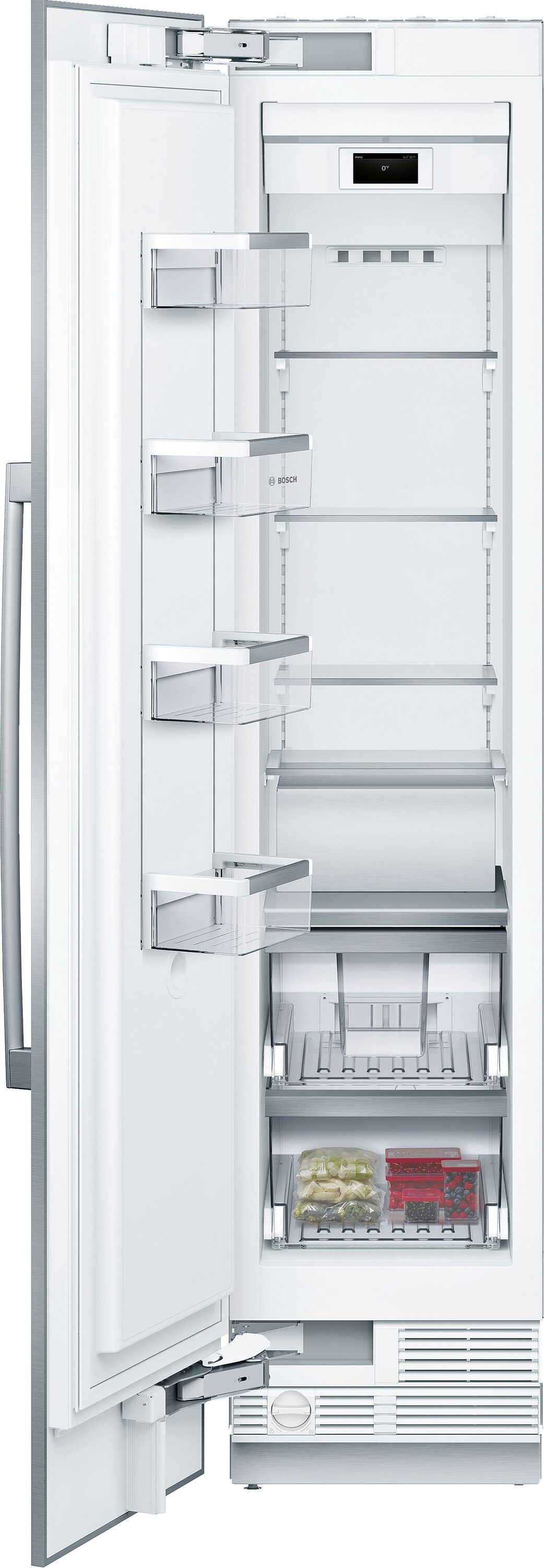 Congelador vertical sin escarcha de 8.6 pies cúbicos de la serie de referencia Bosch (Multi) certificado ENERGY STAR B18IF905SP