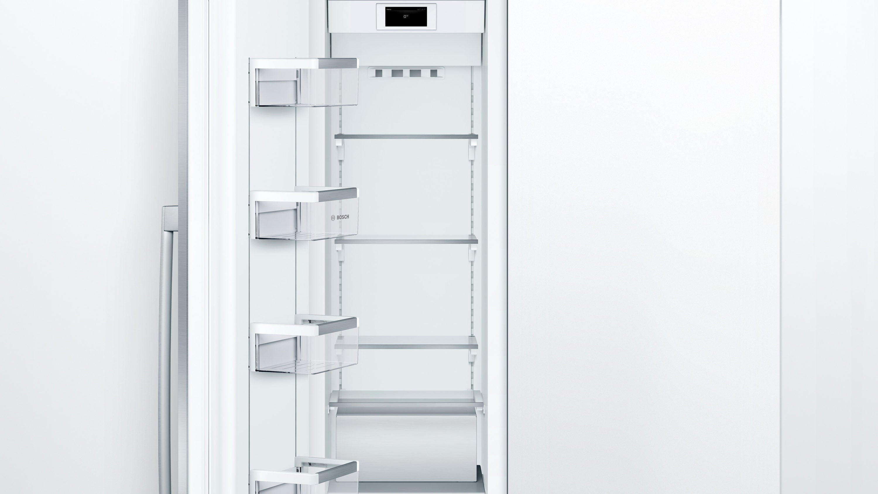 Congelador vertical sin escarcha de 8.6 pies cúbicos de la serie de referencia Bosch (Multi) certificado ENERGY STAR B18IF905SP