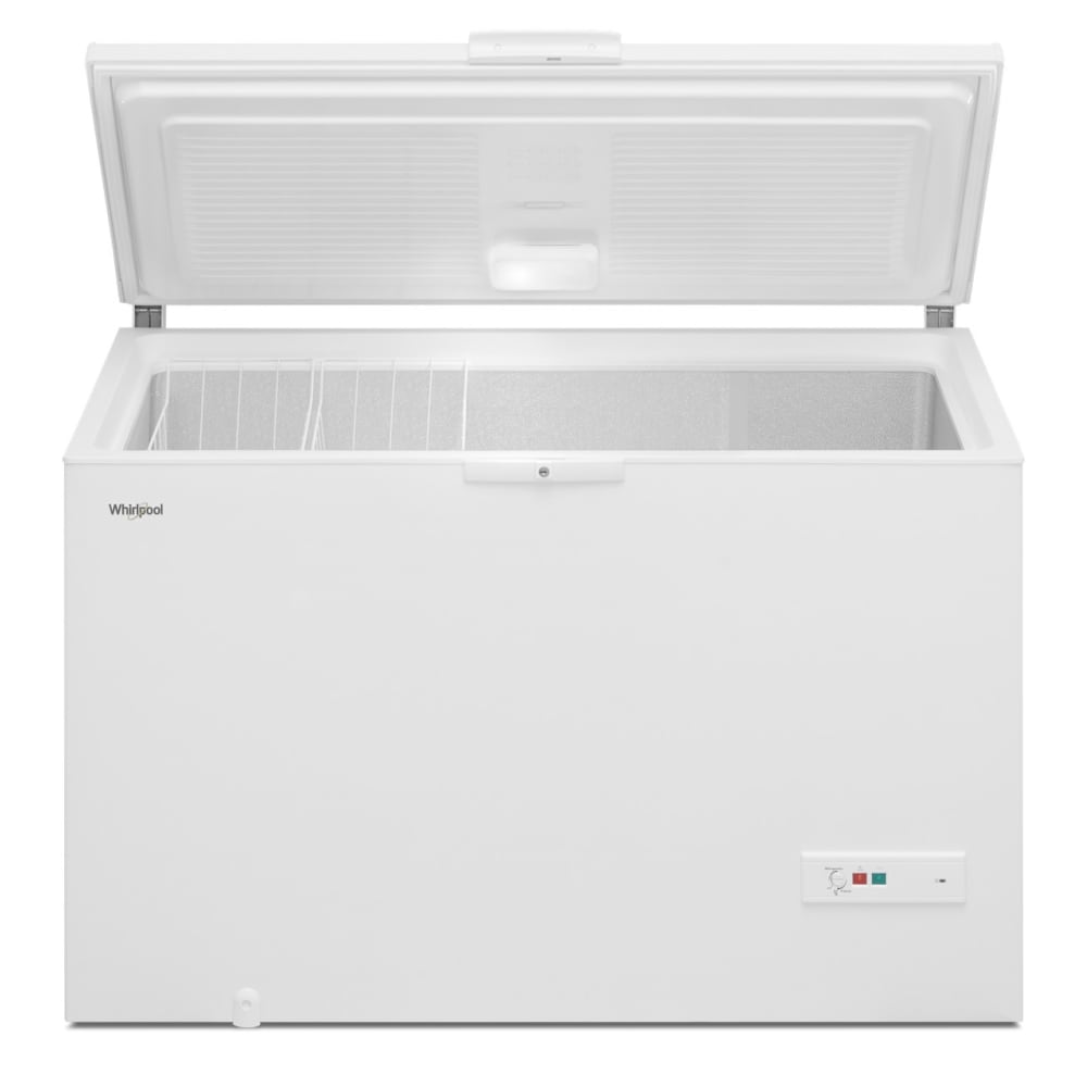 Congelador de Cofre convertible a Refrigerador de 16 pies cúbicos listo para el garaje de Whirlpool con Almacenamiento Flexible (Blanco)