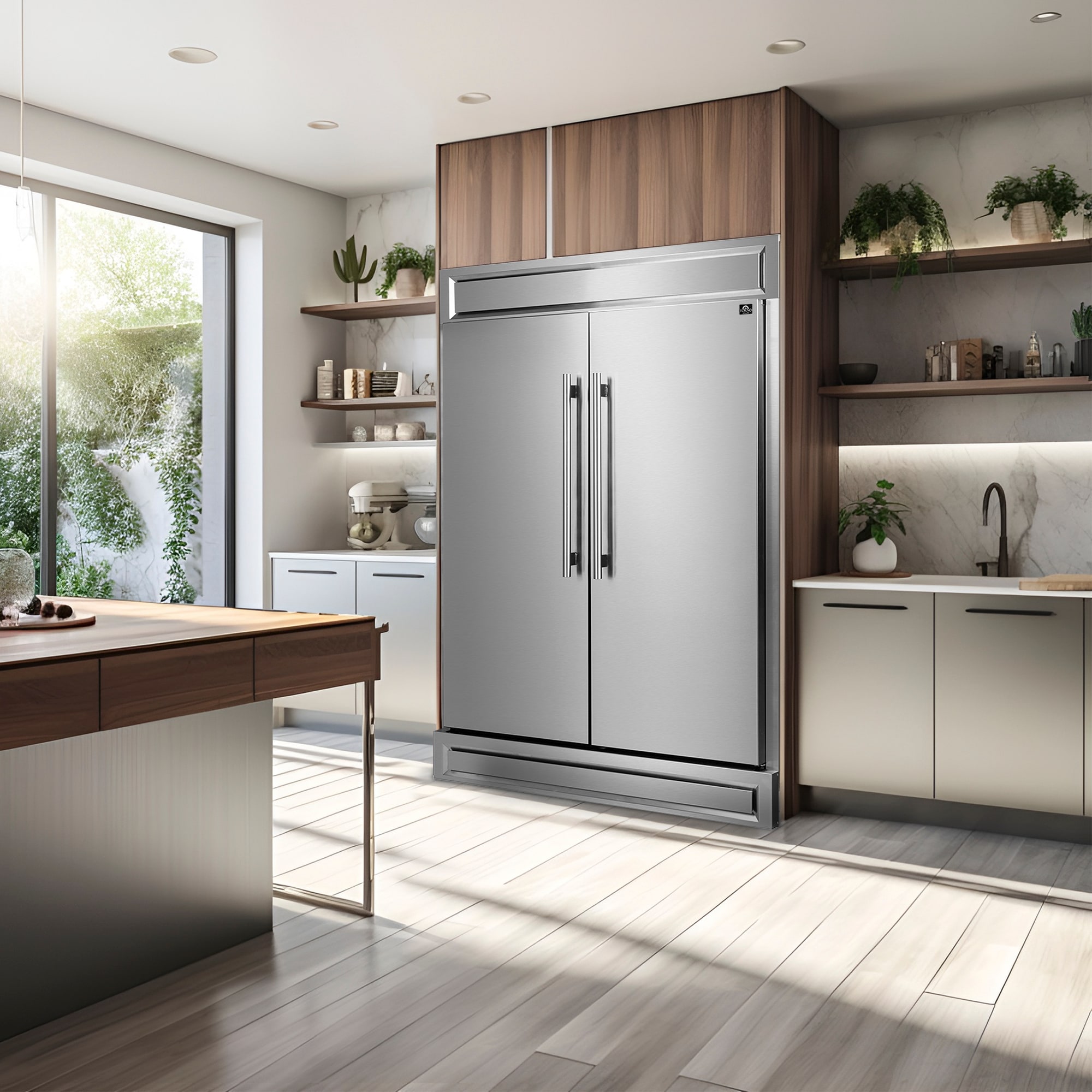 Congelador / Refrigerador Vertical Convertible FORNO Maderno 13.6 pies cúbicos de capacidad, sin escarcha, de acero inoxidable, certificado ENERGY STAR FFFFD1722-60S