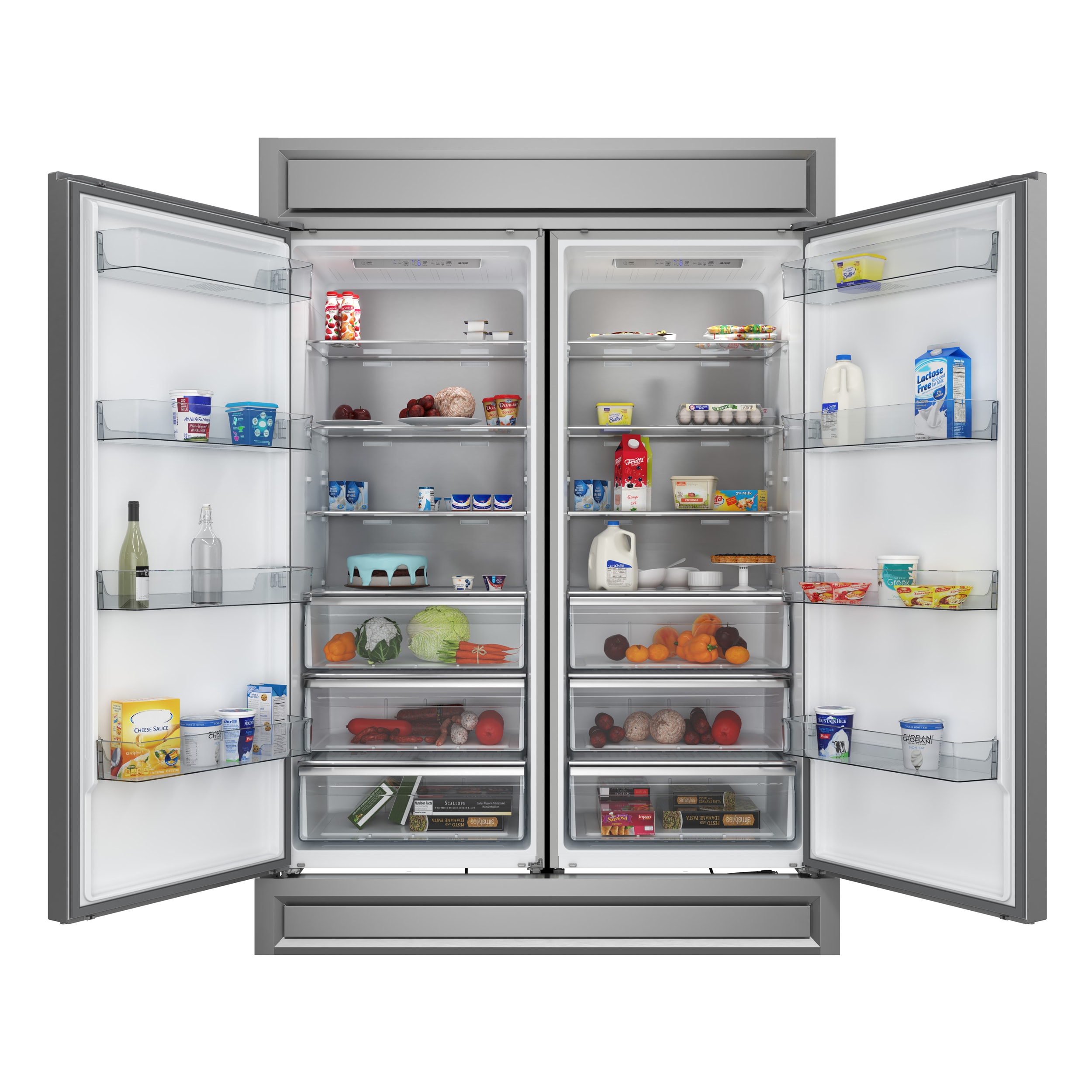 Congelador / Refrigerador Vertical Convertible FORNO Maderno 13.6 pies cúbicos de capacidad, sin escarcha, de acero inoxidable, certificado ENERGY STAR FFFFD1722-60S