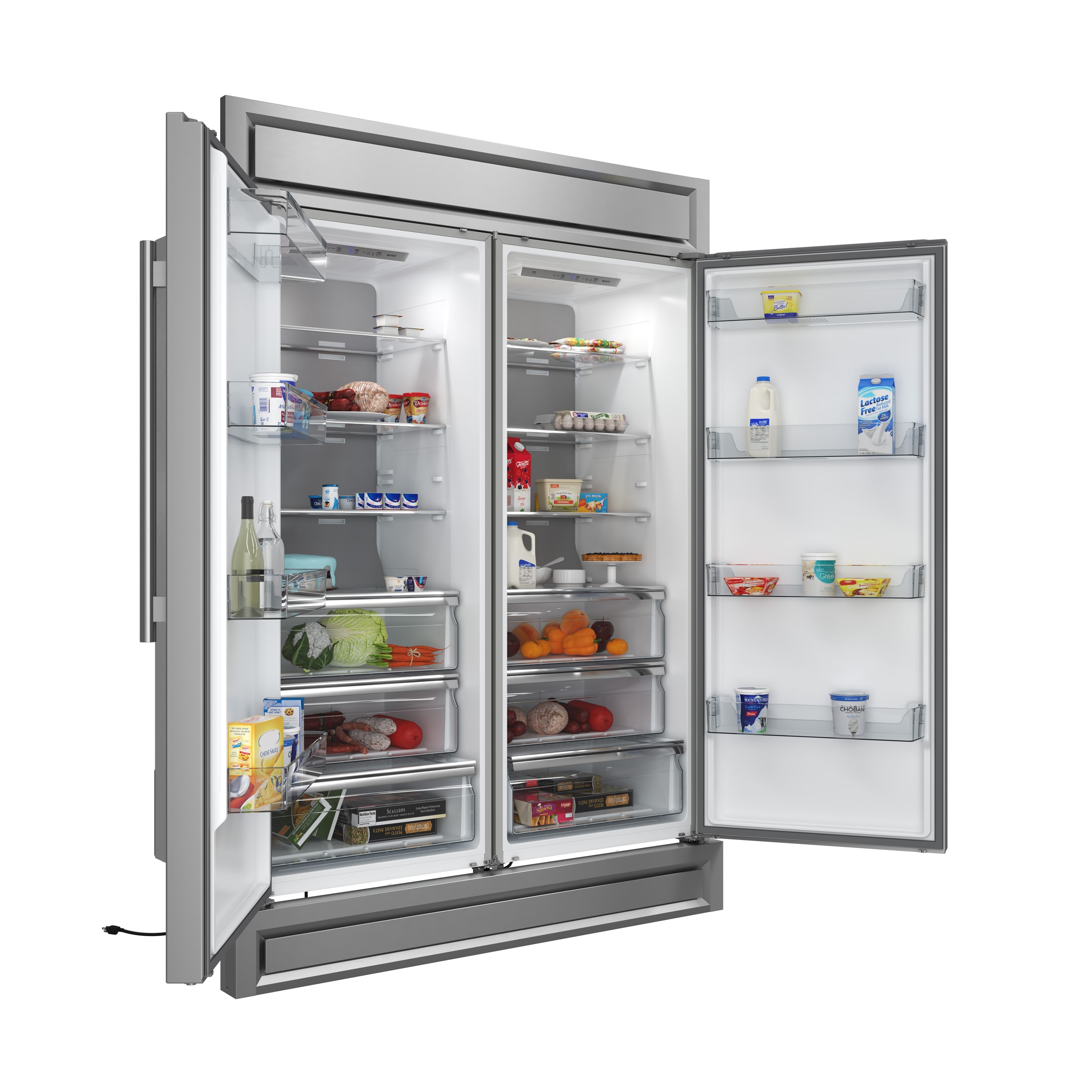 Congelador / Refrigerador Vertical Convertible FORNO Maderno 13.6 pies cúbicos de capacidad, sin escarcha, de acero inoxidable, certificado ENERGY STAR FFFFD1722-60S