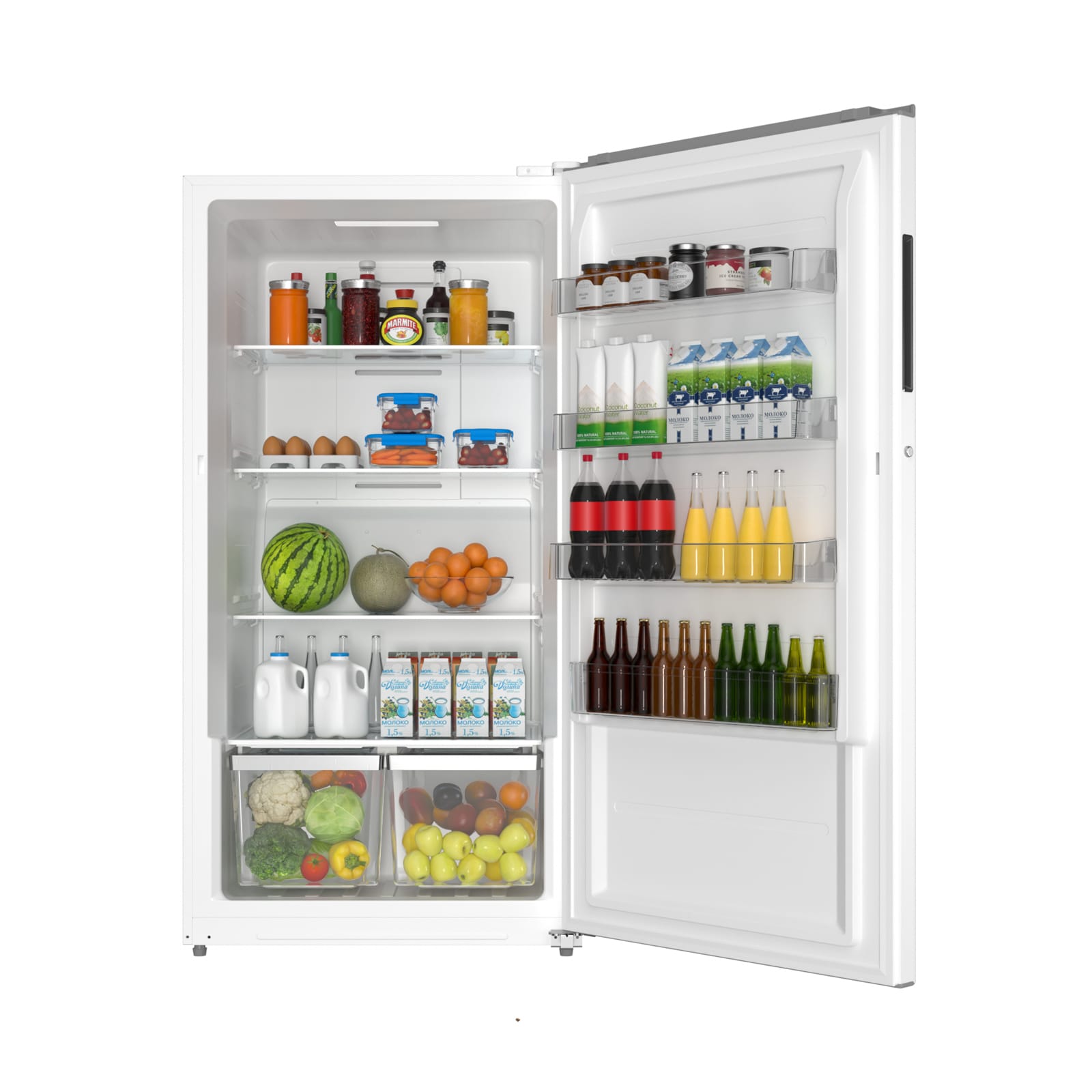 Congelador/Refrigerador Vertical Convertible de Control Digital Midea de 17 pies cúbicos, listo para el garaje, sin escarcha (Blanco) Certificado ENERGY STAR MRU17F5AWW