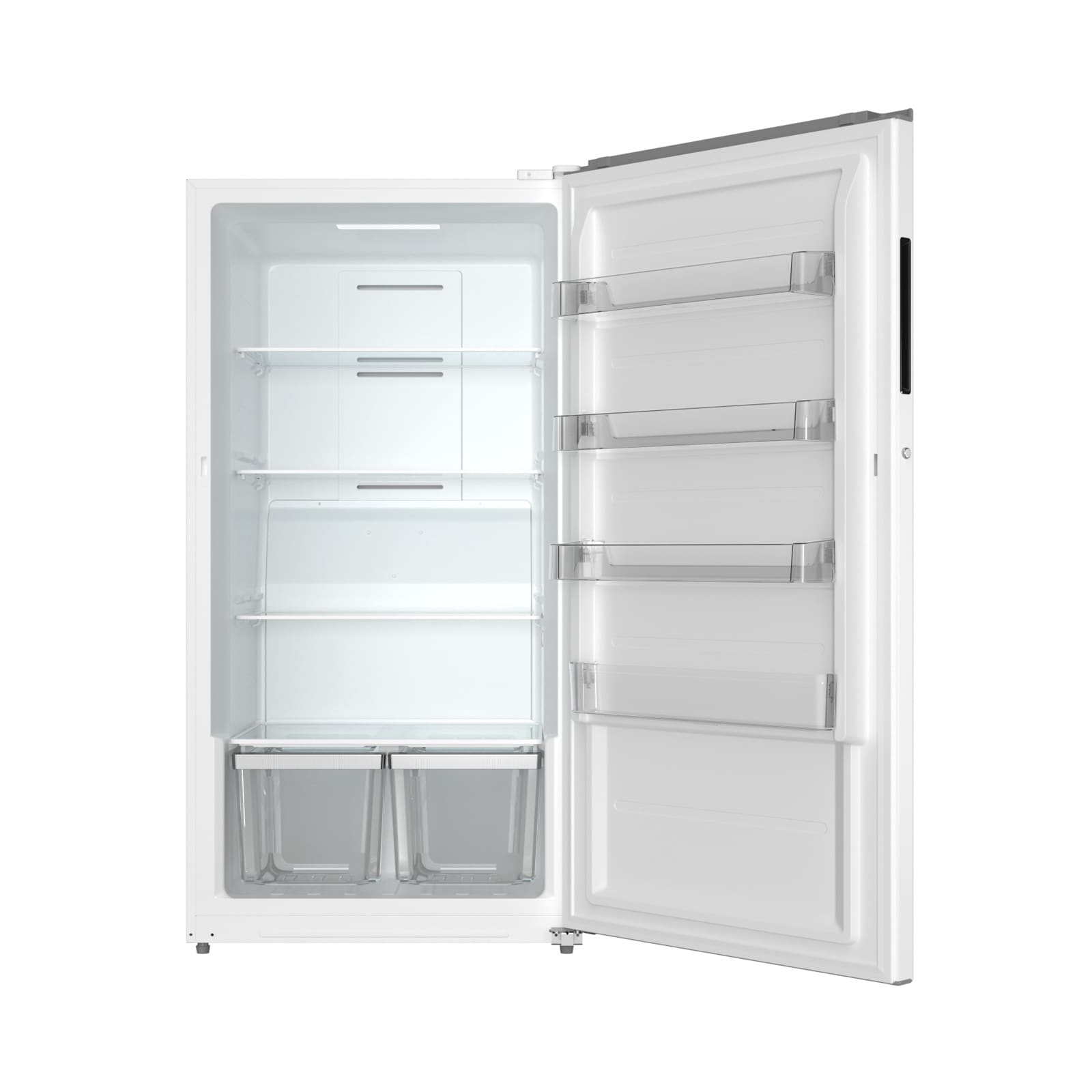 Congelador/Refrigerador Vertical Convertible de Control Digital Midea de 17 pies cúbicos, listo para el garaje, sin escarcha (Blanco) Certificado ENERGY STAR MRU17F5AWW