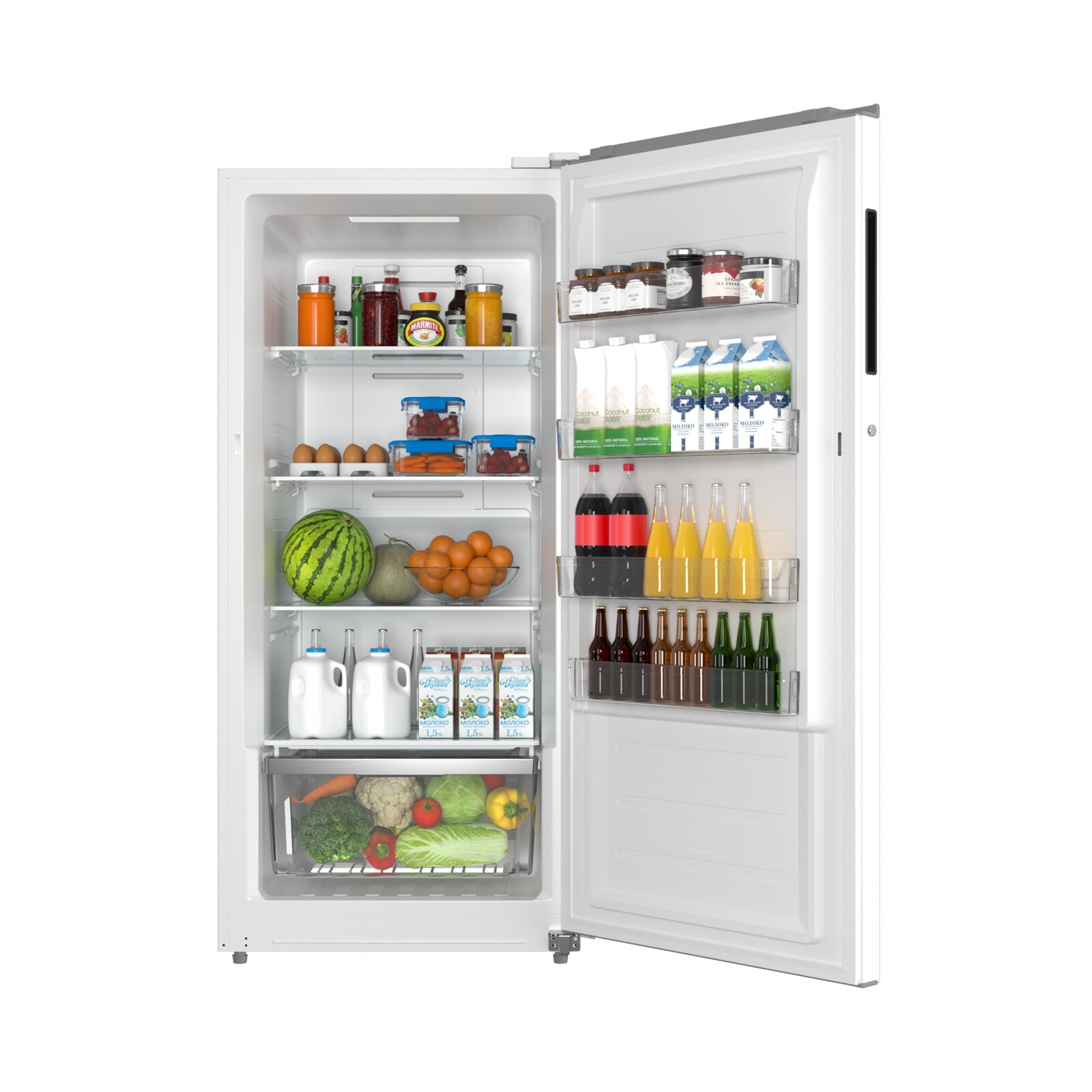 Congelador/Refrigerador Vertical Convertible con Control Digital Midea 13.8 pies cúbicos, Listo para Garaje, Sin Escarcha (Blanco) Certificado ENERGY STAR MRU14F5AWW