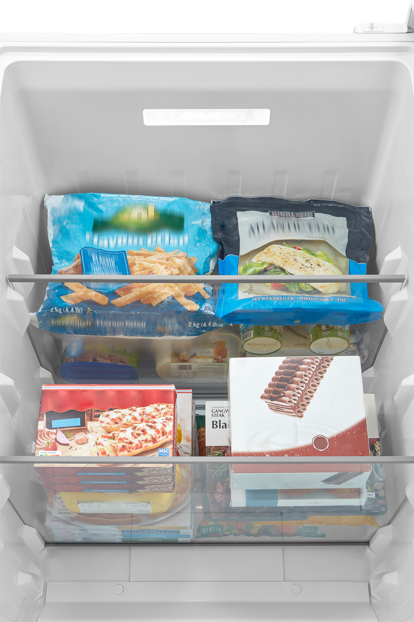 Congelador/Refrigerador Vertical Convertible con Control Digital Midea 13.8 pies cúbicos, Listo para Garaje, Sin Escarcha (Blanco) Certificado ENERGY STAR MRU14F5AWW