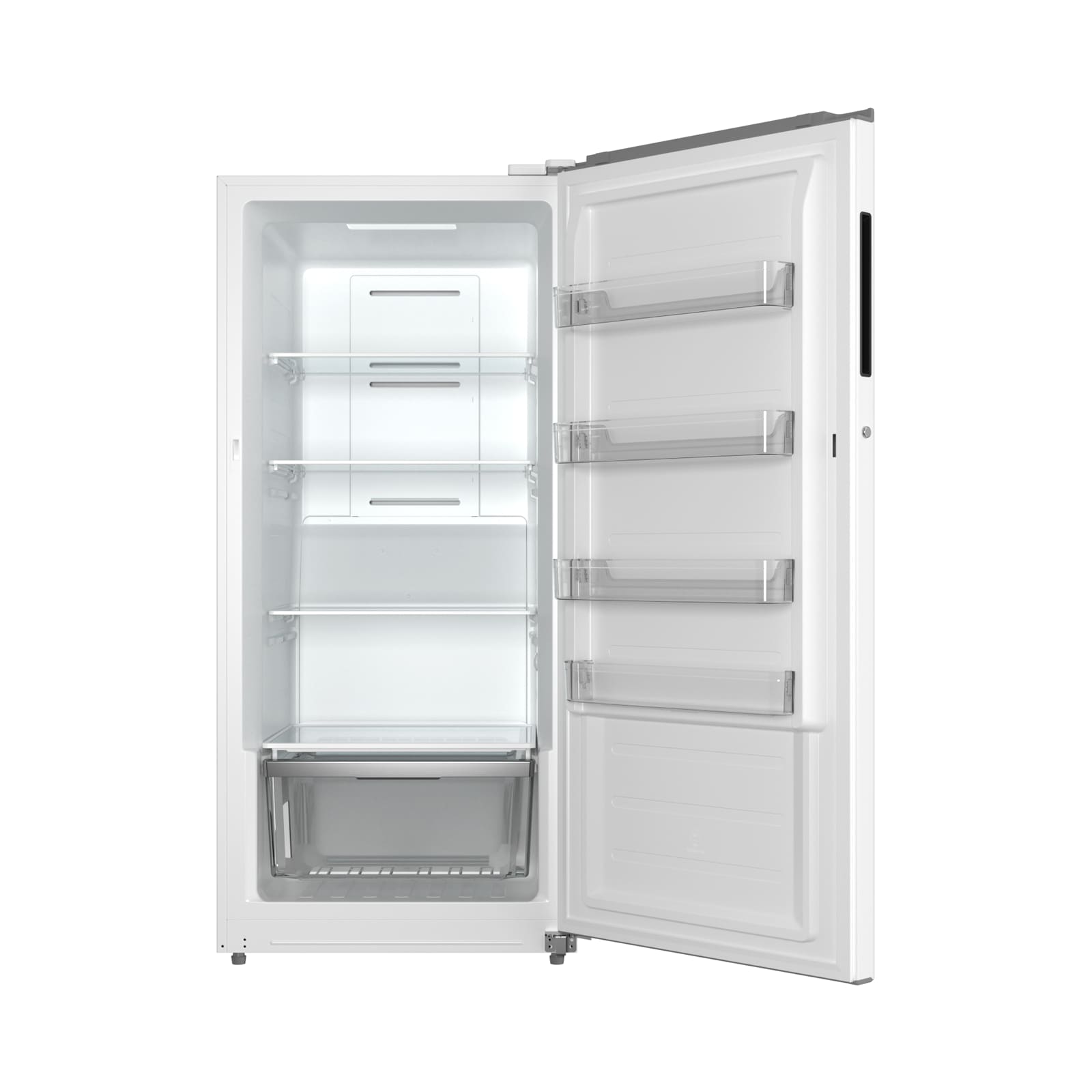Congelador/Refrigerador Vertical Convertible con Control Digital Midea 13.8 pies cúbicos, Listo para Garaje, Sin Escarcha (Blanco) Certificado ENERGY STAR MRU14F5AWW