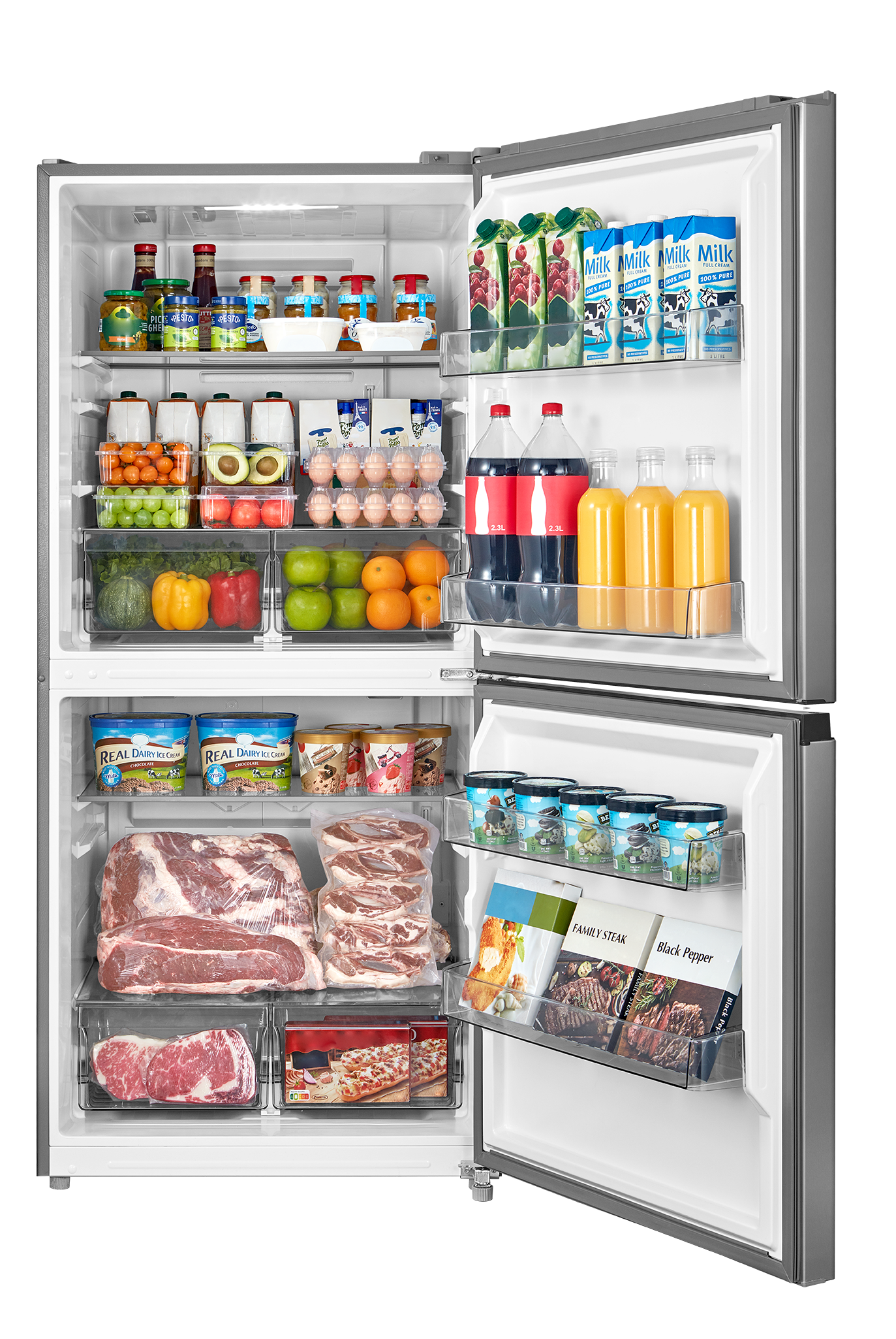 Congelador/Refrigerador Vertical Convertible de 3 Vías 50/50 Midea 20 pies cúbicos de Acero Inoxidable Listo para el Garaje sin Escarcha Certificado por ENERGY STAR MRU21C7BST