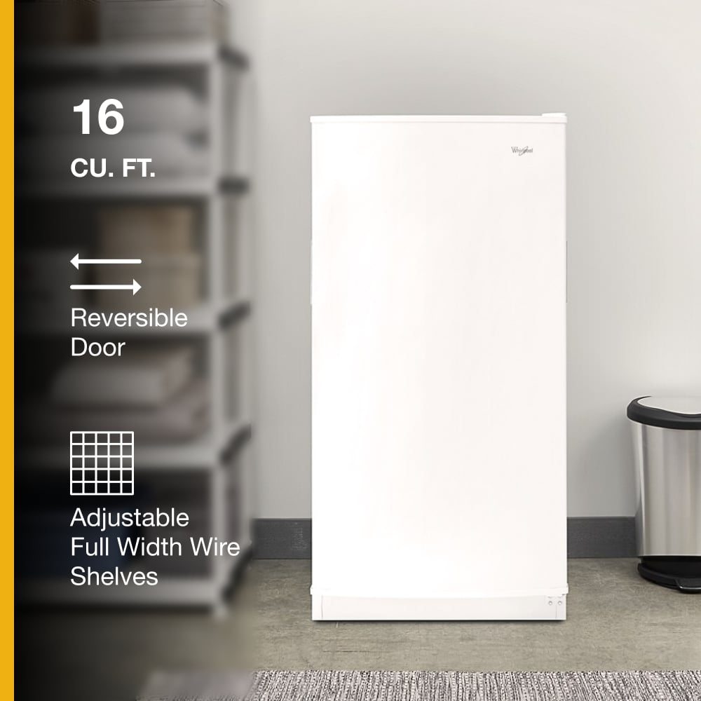 Congelador Vertical sin escarcha de 15.7 pies cúbicos (Blanco) Whirlpool WZF34X16DW