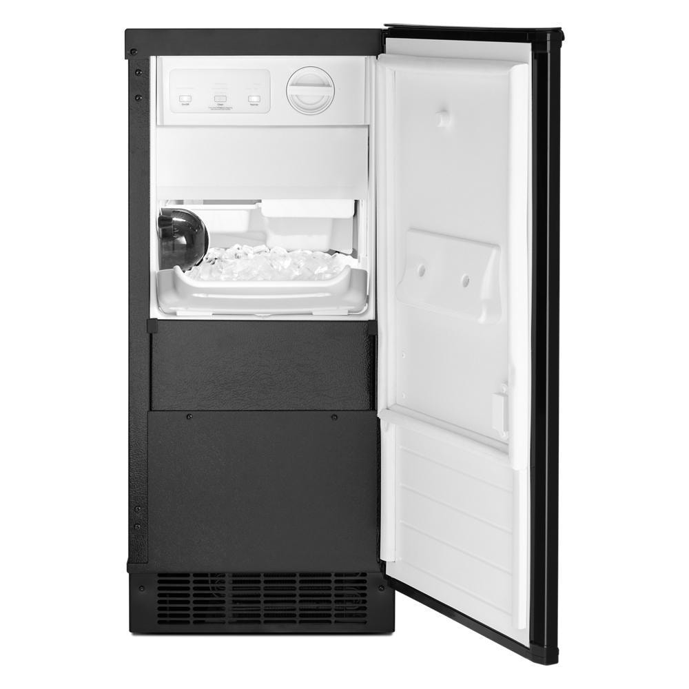Fabricador de hielo de 29 libras por día, independiente o empotrable, Hace cubitos de hielo (Negro) WUI75X15HB