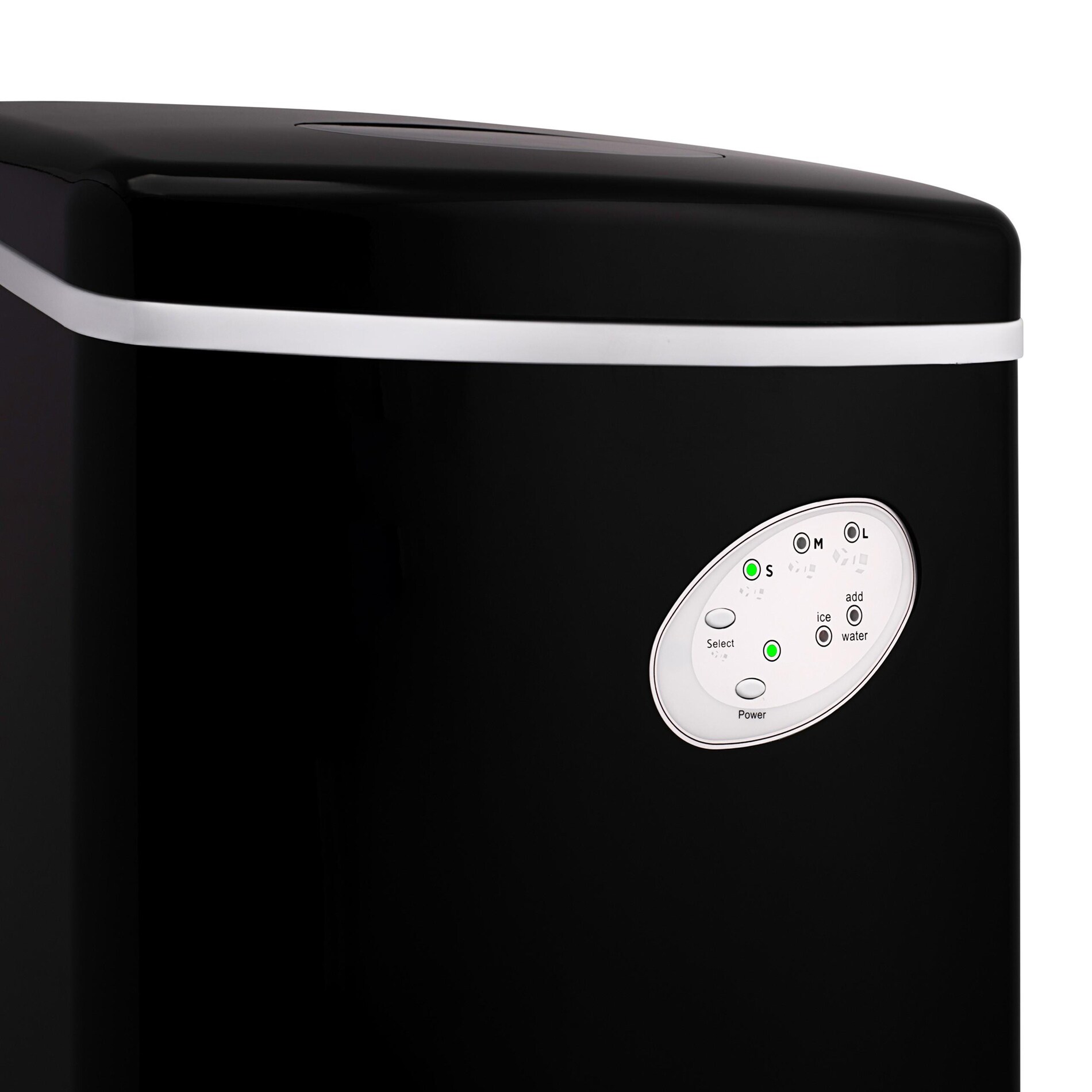 Máquina de hielo tipo bala para encimera o portátil que produce 28 libras de hielo al día (Negro) AI-100BK de NewAir