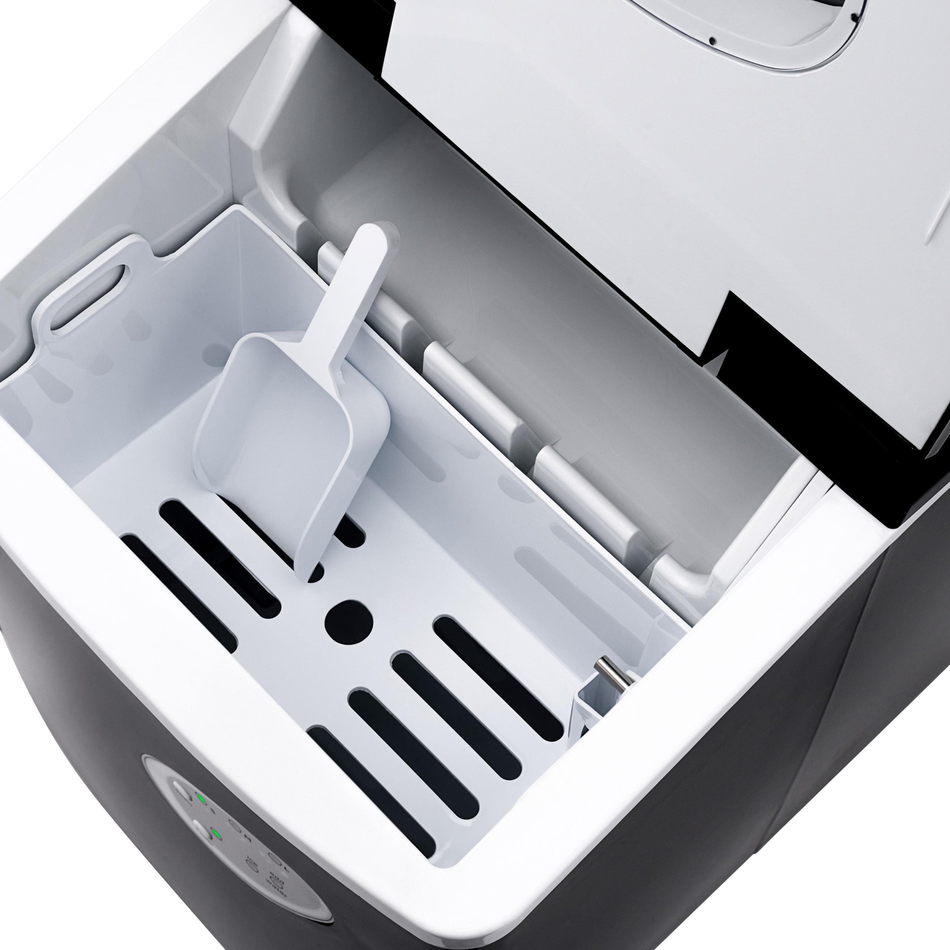 Máquina de hielo tipo bala para encimera o portátil que produce 28 libras de hielo al día (Negro) AI-100BK de NewAir