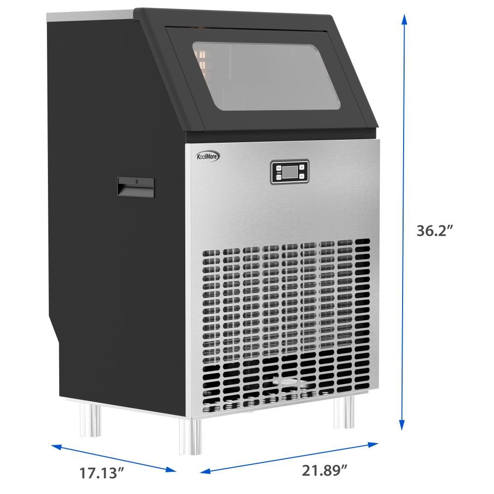 Máquina de hielo integrada para hacer hielo en cubos de 265 libras al día (Negro/acero inoxidable) UIM-26BK