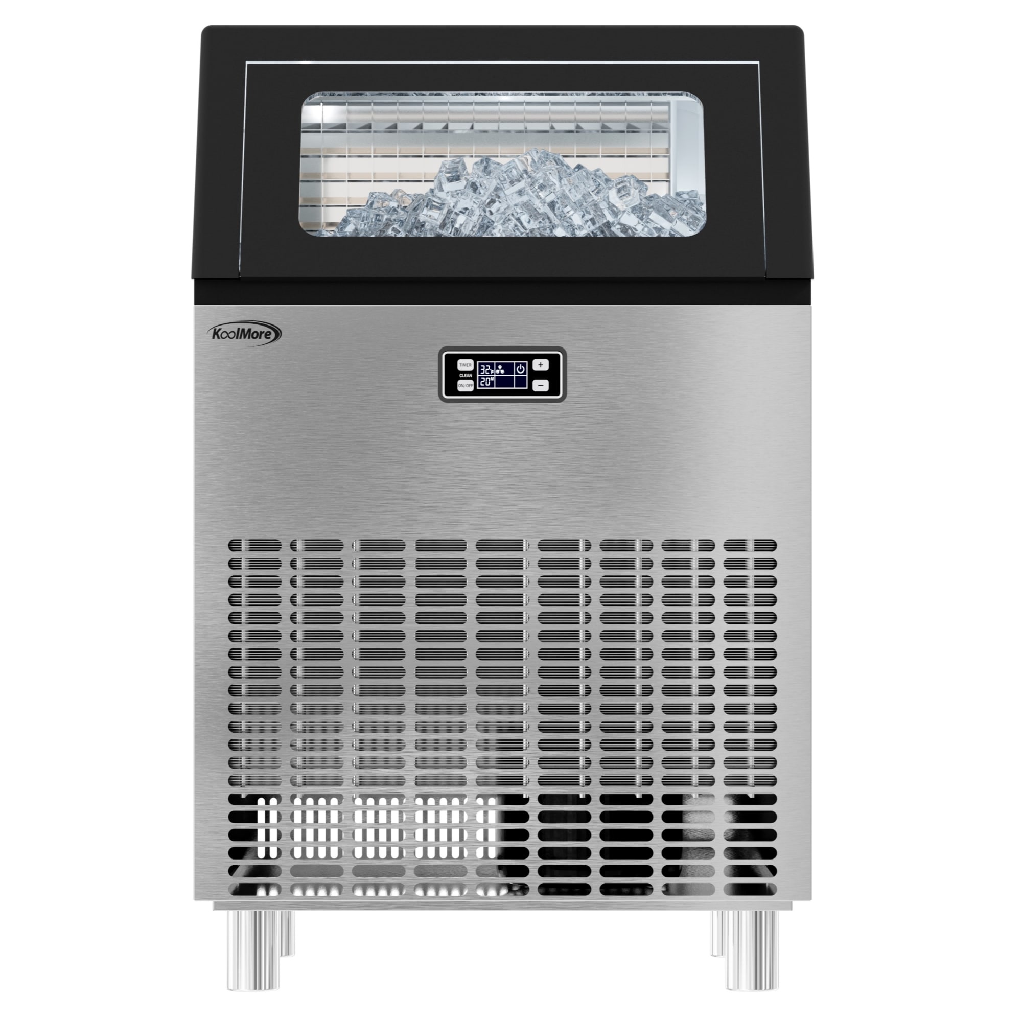 Máquina de hielo integrada para hacer hielo en cubos de 265 libras al día (Negro/acero inoxidable) UIM-26BK