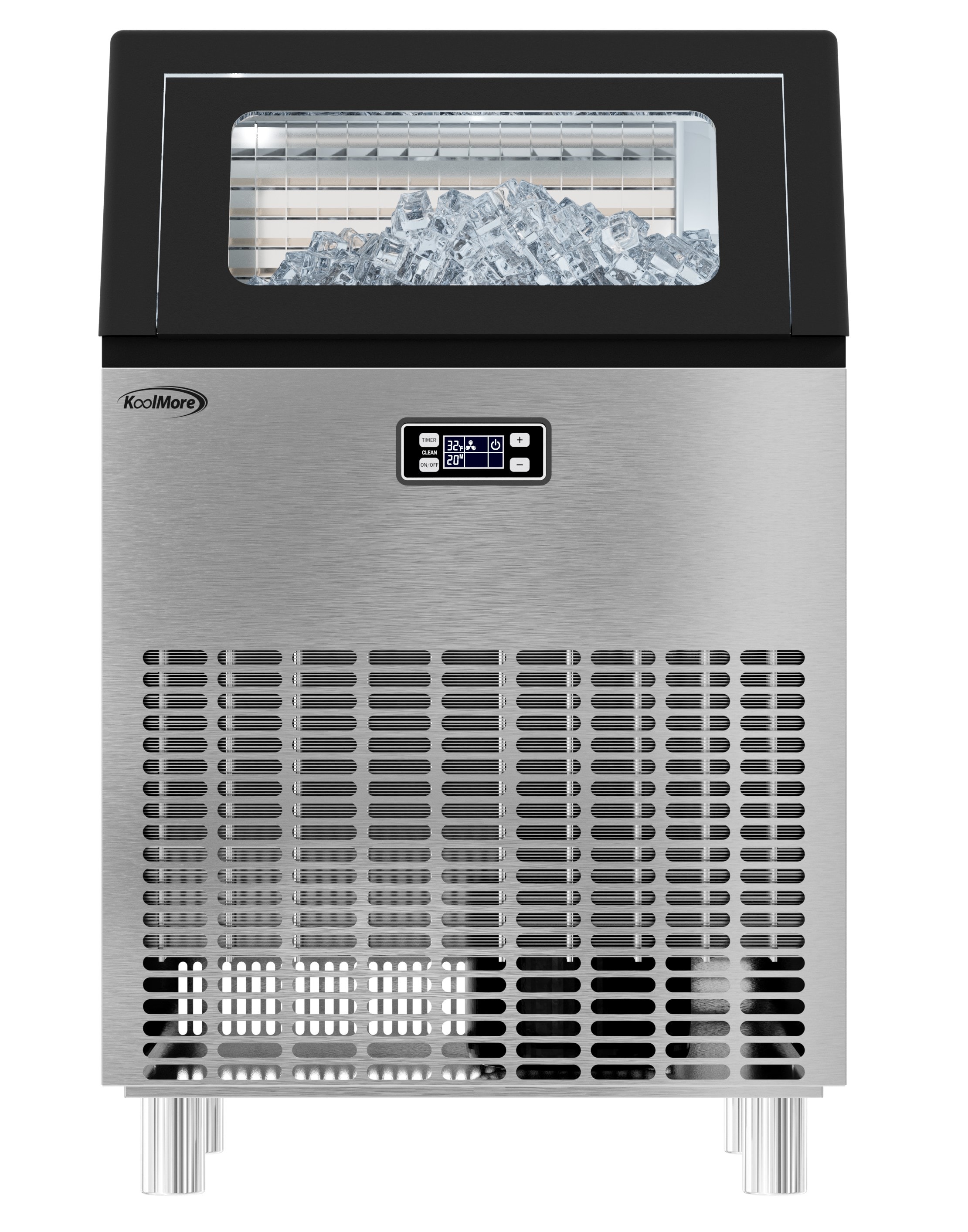 Máquina de hielo integrada para hacer hielo en cubos de 265 libras al día (Negro/acero inoxidable) UIM-26BK