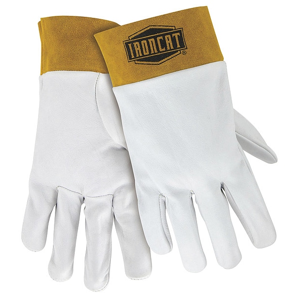 Guantes de soldadura TIG Ironcat, palma de piel de cabrito, M, par - 6140/M