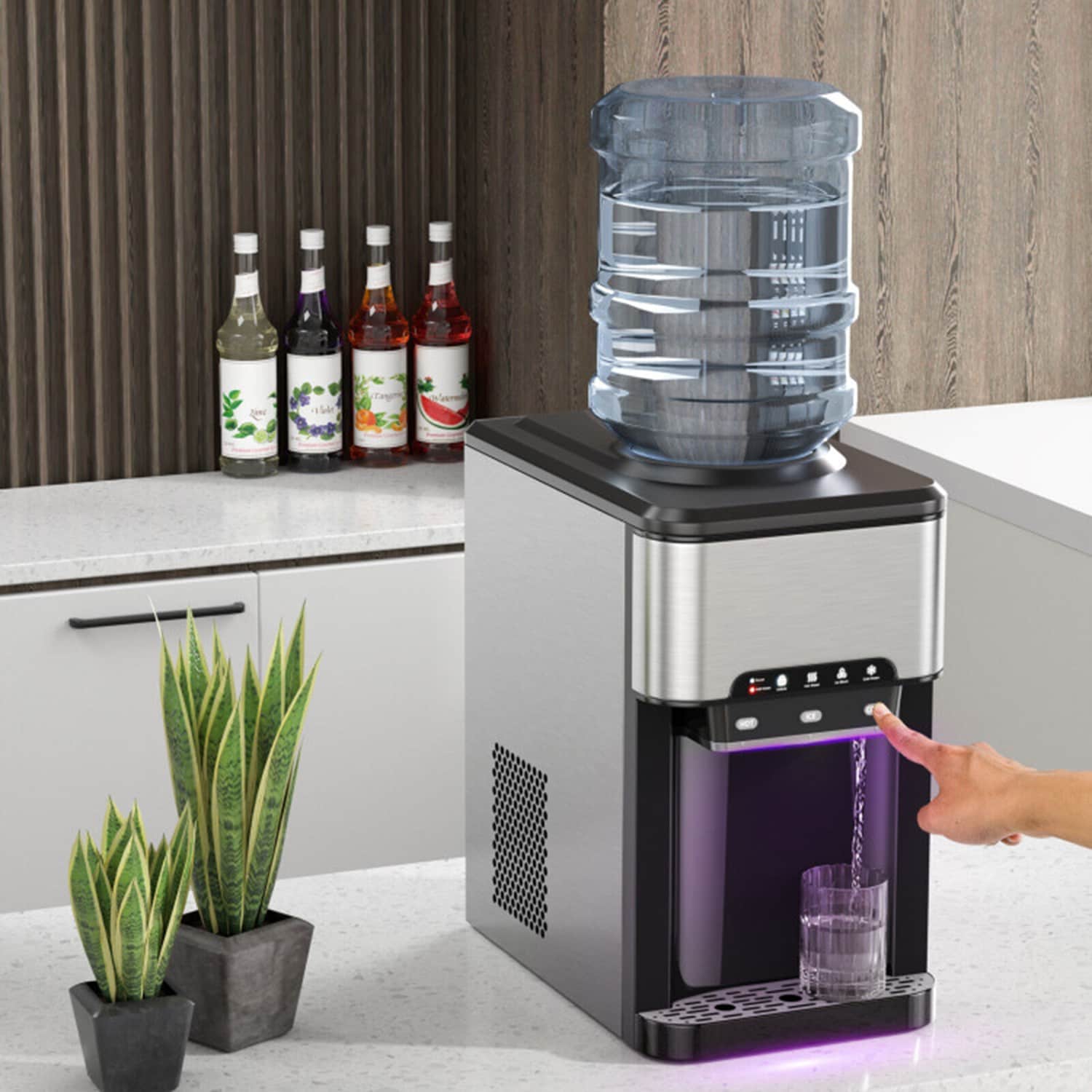 Máquina de hielo en balas que produce 40 libras de hielo al día (Plata) Mondawe - OR-ES2885-MRS