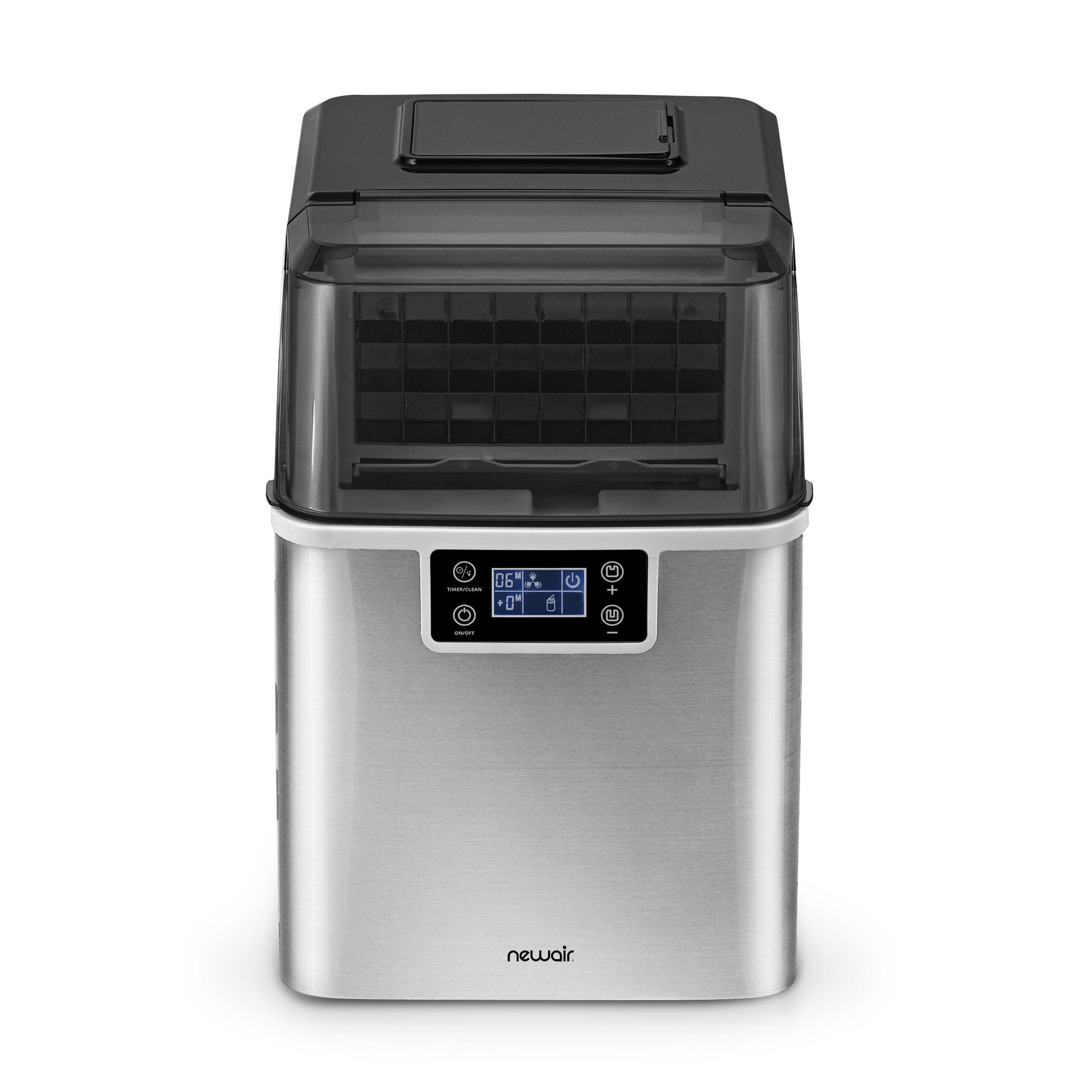 Nueva máquina para hacer hielo de 45 libras por día de mostrador o portátil (acero inoxidable) NIM045SS00