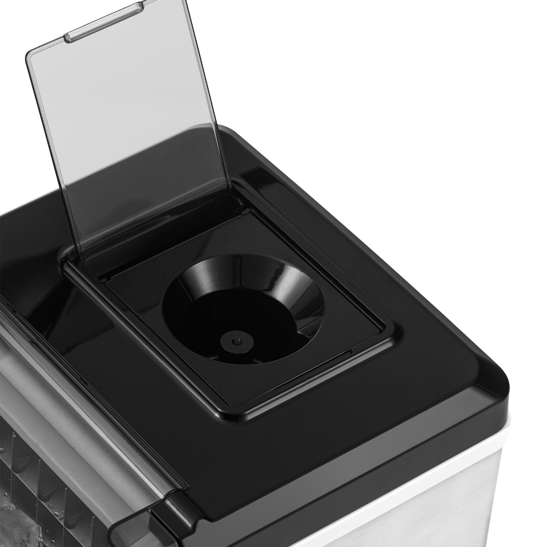 Nueva máquina para hacer hielo de 45 libras por día de mostrador o portátil (acero inoxidable) NIM045SS00