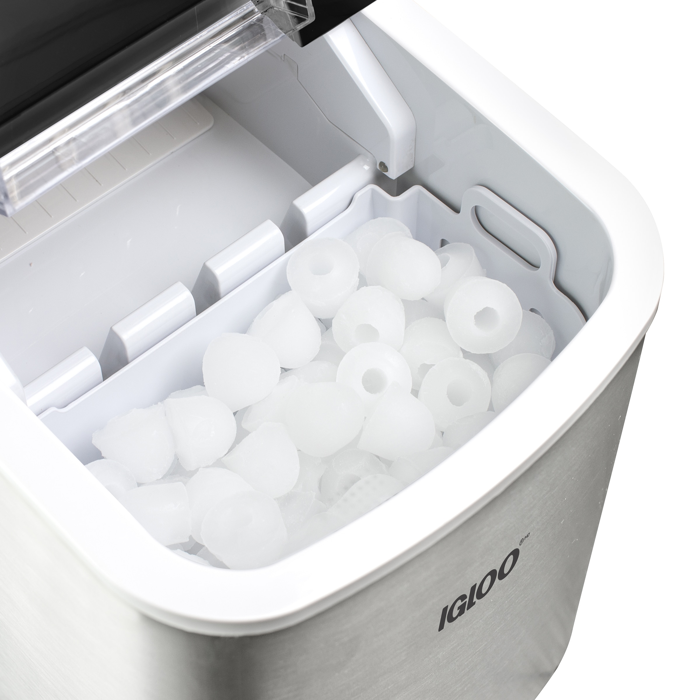 Máquina para hacer hielo en cubitos de acero inoxidable que produce 26 libras de hielo al día