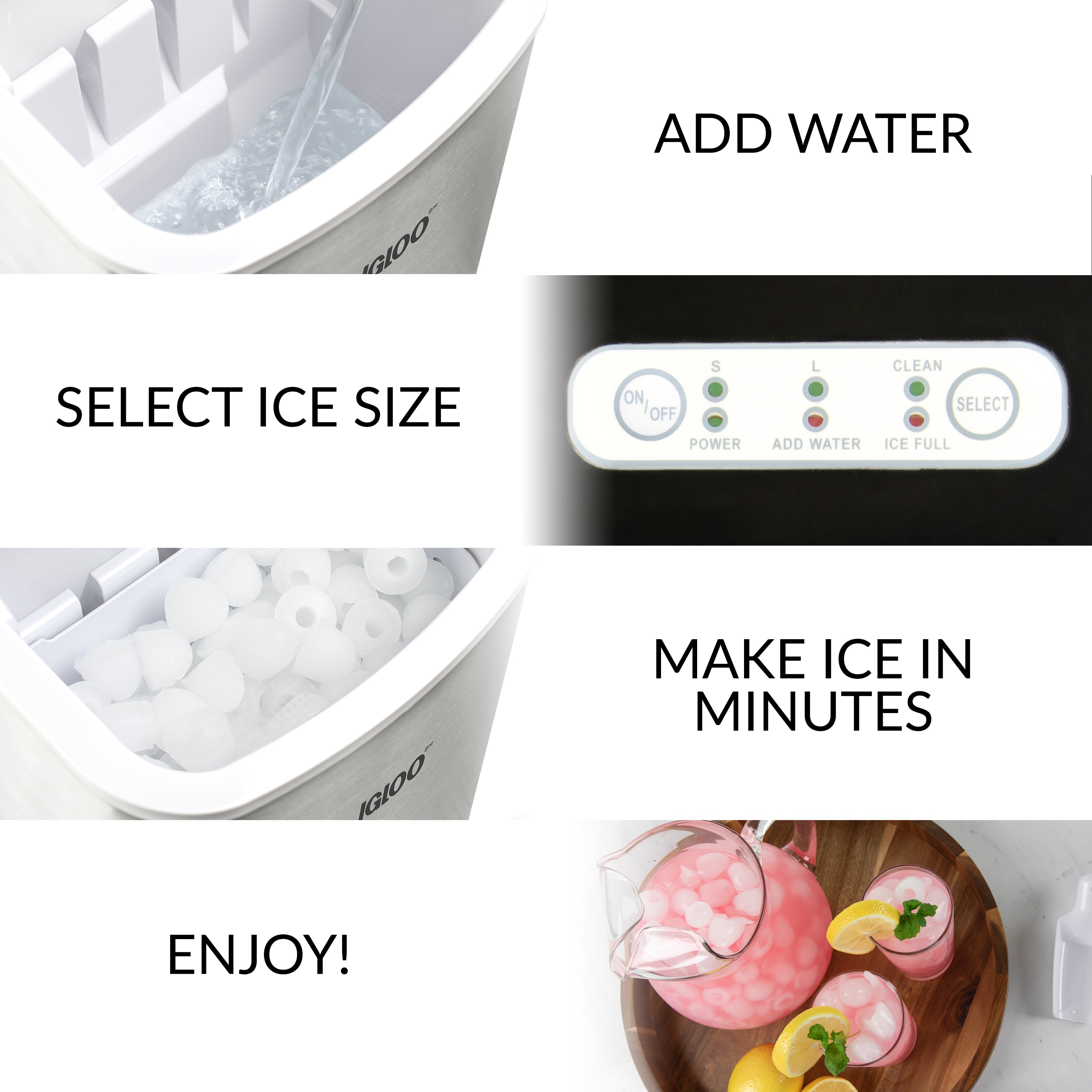 Máquina para hacer hielo en cubitos de acero inoxidable que produce 26 libras de hielo al día