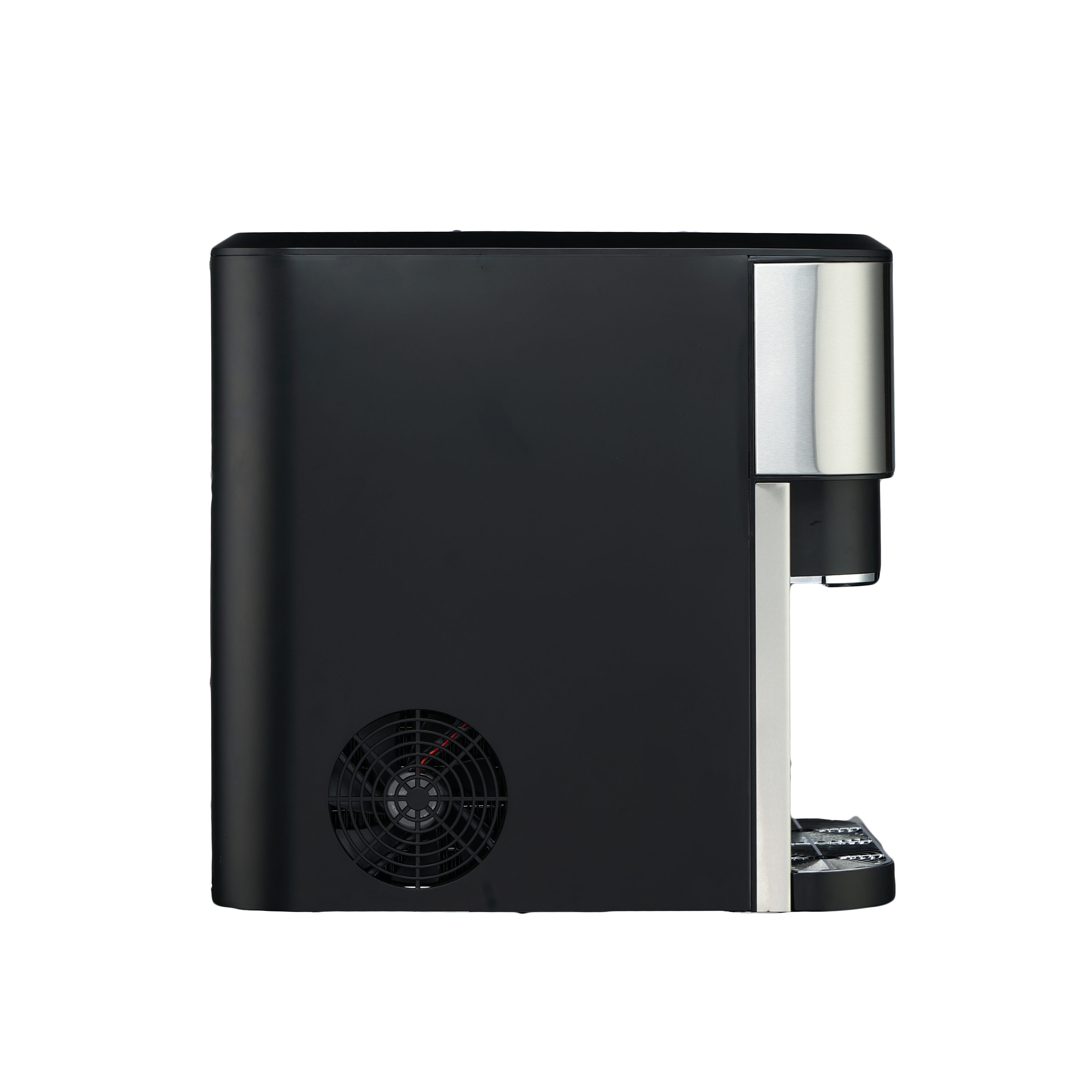 Máquina de hacer hielo portátil para hacer cubos de hielo de 33 libras al día, de color negro (EFIC245-SS)