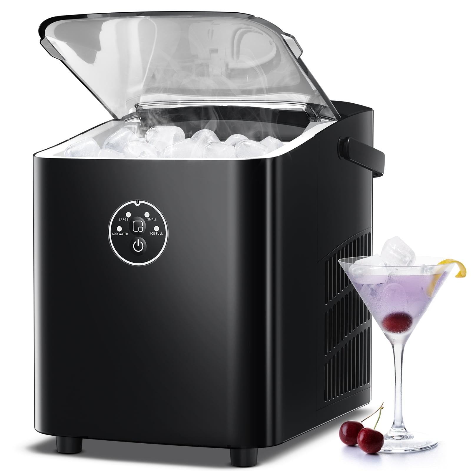 Máquina de hielo tipo bala de mostrador o portátil que produce 26 libras de hielo por día (negro) Z390142