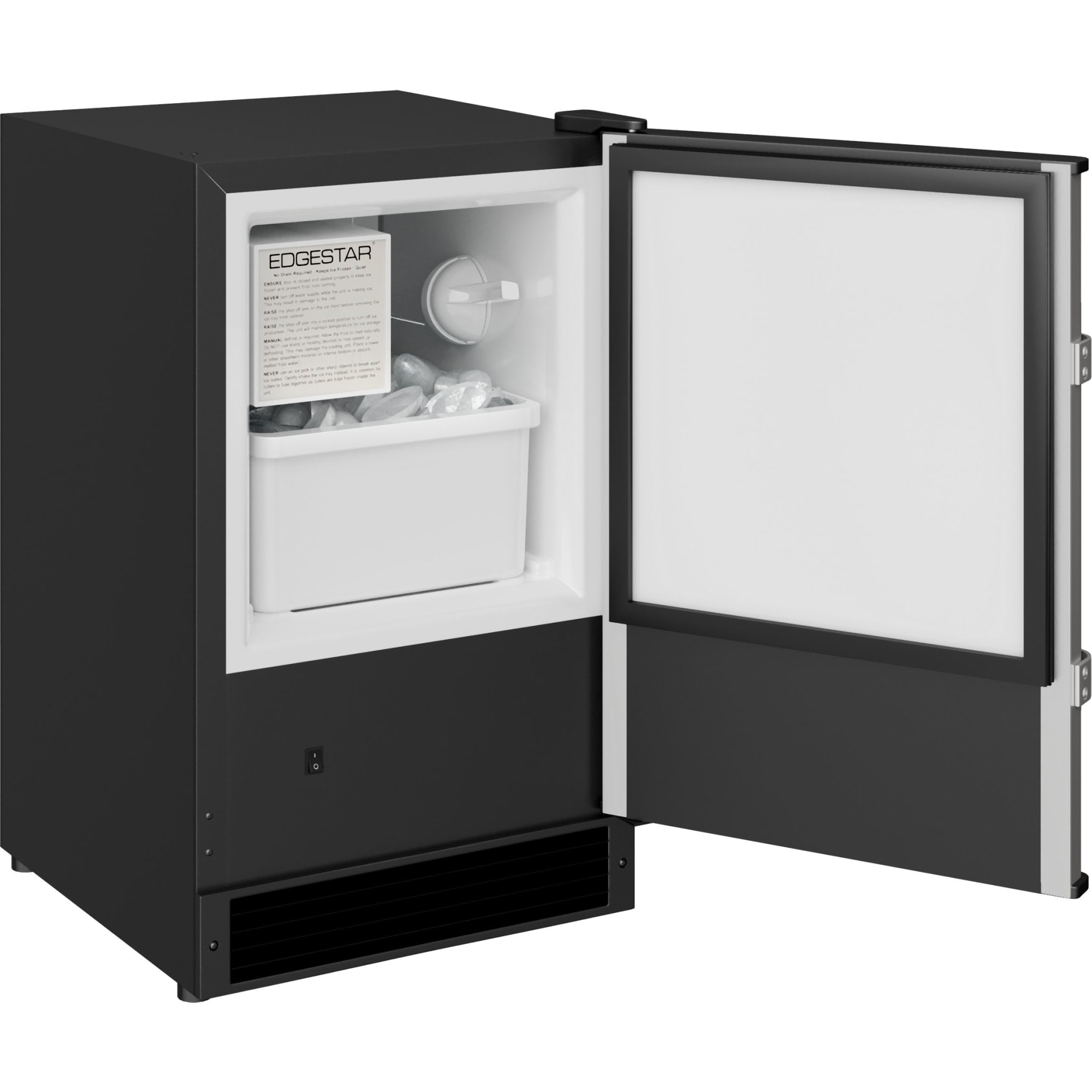 Máquina de hielo integrada de 15 libras por día con forma de media luna (acero inoxidable) IB121SS