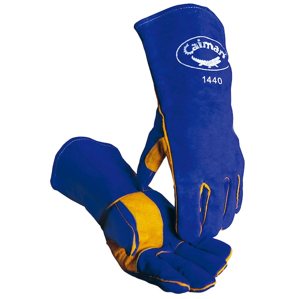 Guantes de soldadura Caiman MIG/Stick, palma de cuero de vaca, universal, par - 1440.