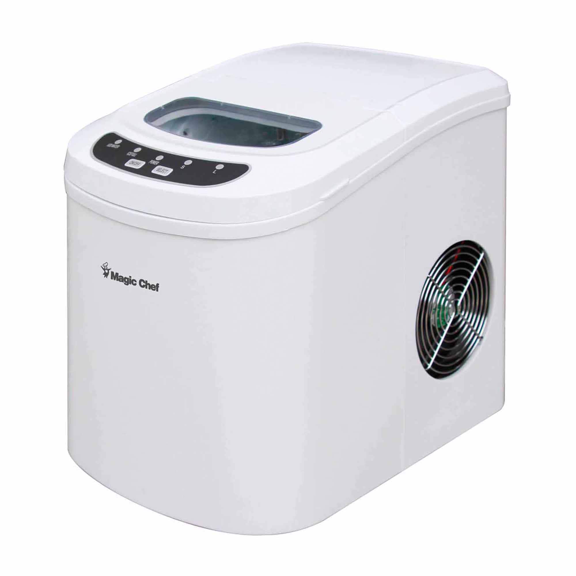 Máquina para hacer hielo tipo bala para mostrador Magic Chef de 27 libras de hielo al día (blanco) MCIM22W