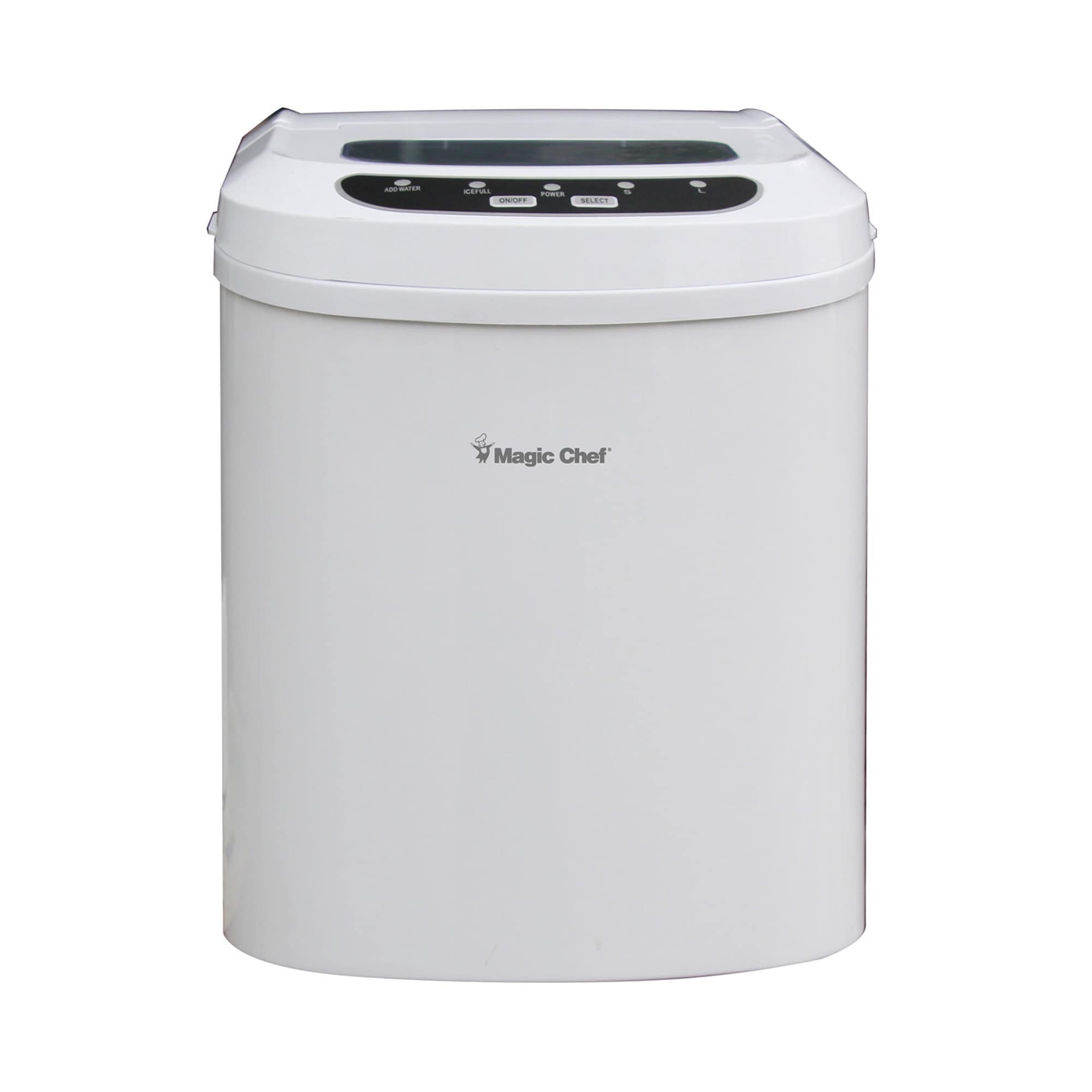 Máquina para hacer hielo tipo bala para mostrador Magic Chef de 27 libras de hielo al día (blanco) MCIM22W